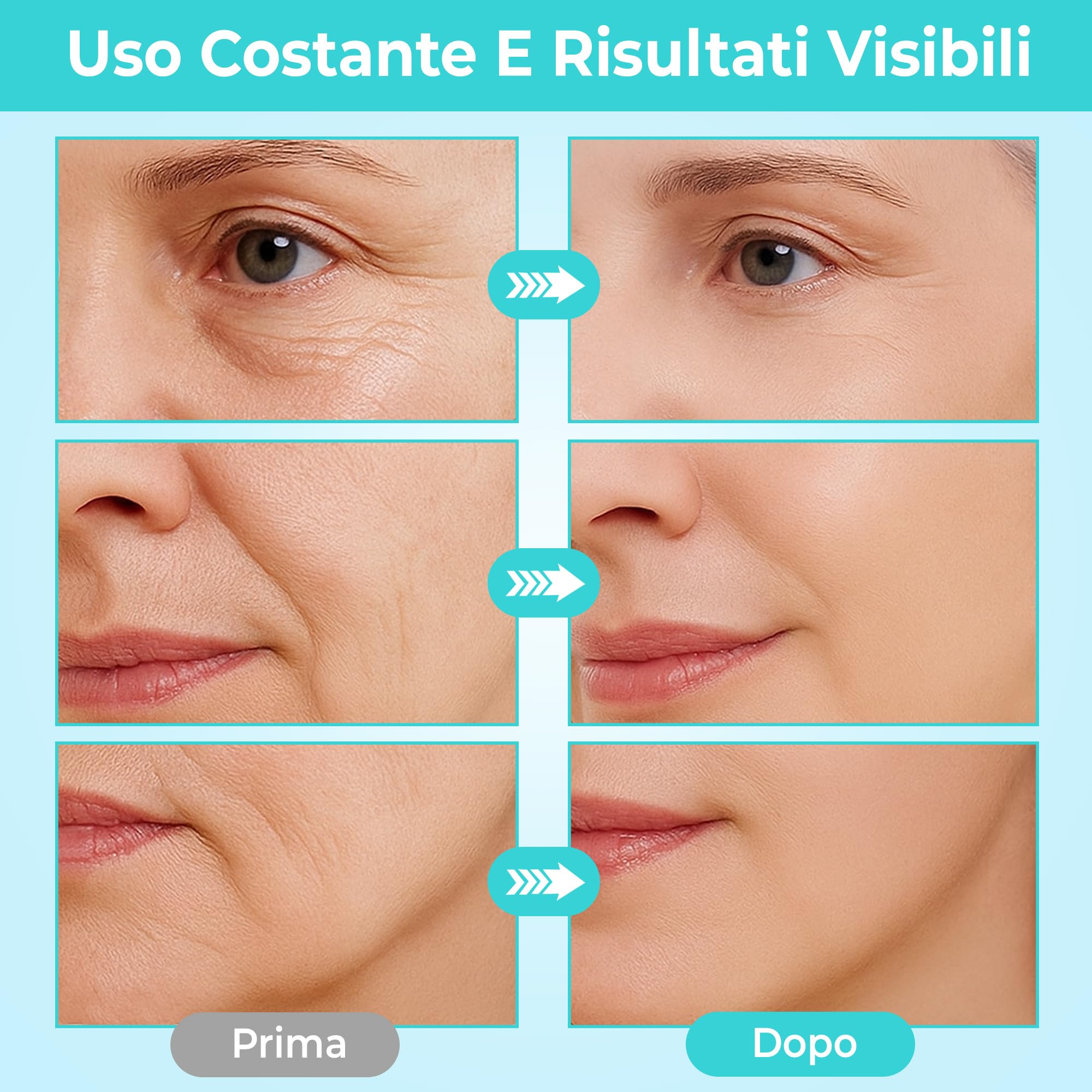 Massaggiatore Viso antirughe, Massaggiatore per la tonificazione e il rassodamento della pelle, terapia con luce rossa, EMS gua sha a 45°C, lifting viso e anti-età con 7 colori e 3 modalita led.