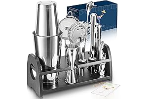 Pro Cocktail Shaker Set with Smart Coaster Mixer