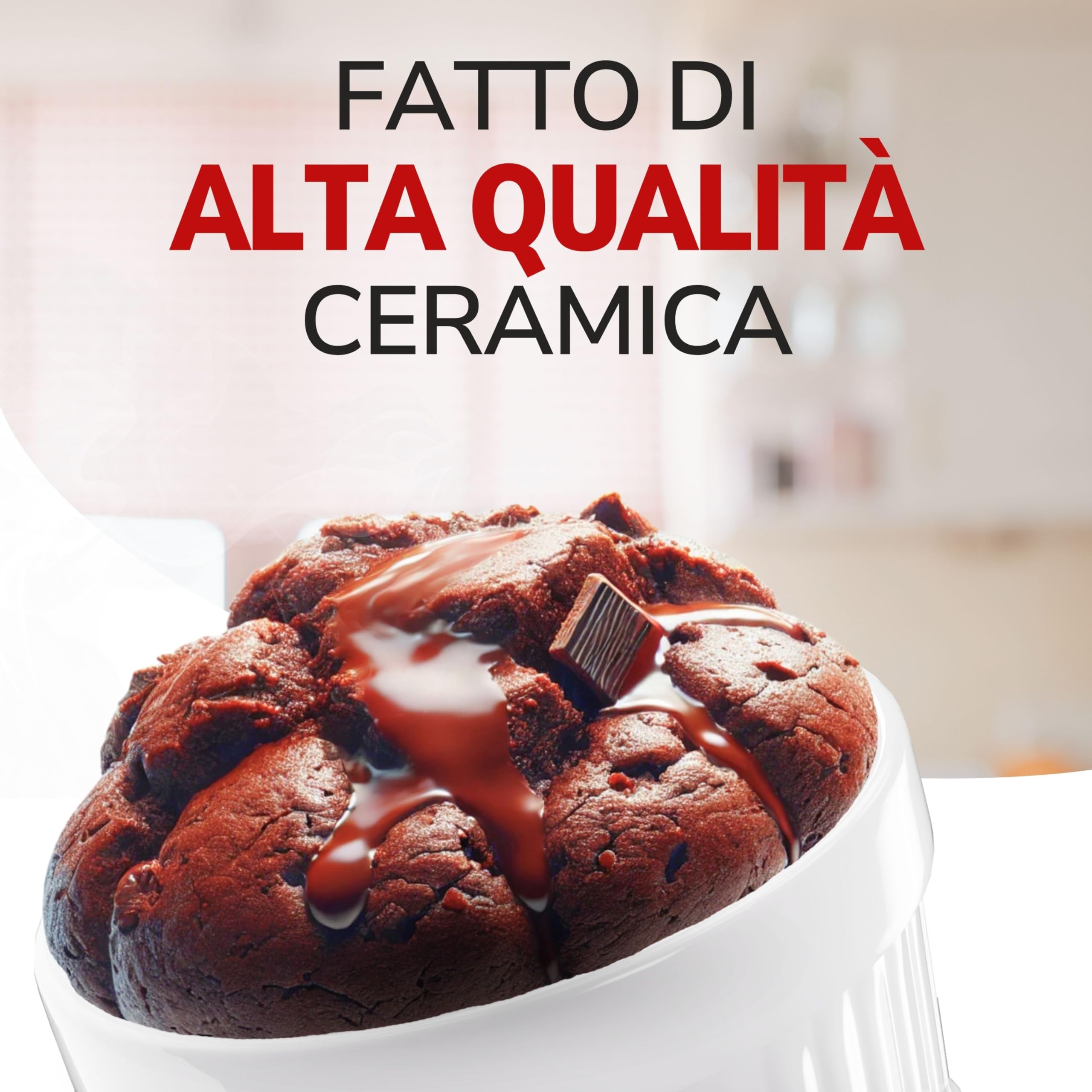 ToCi, pirottini bianchi per crème brûlée, 9 cm, anche per soufflé di cioccolato e altre ricette, in ceramica, Ceramica, Giallo, 12 Item