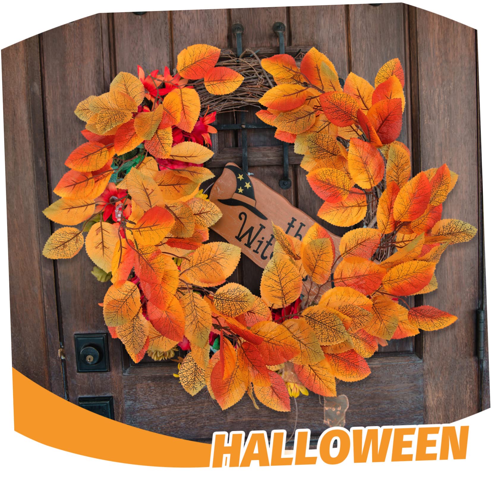 TOPBATHY 5st Dekoratives Rattan Thanksgiving-weingirlande Danksagung Kranz Blatt Herbstlaub Halloween-wohndekoration Halloween-Girlande Laubmantelrebe Herbstdekorationen Plastik
