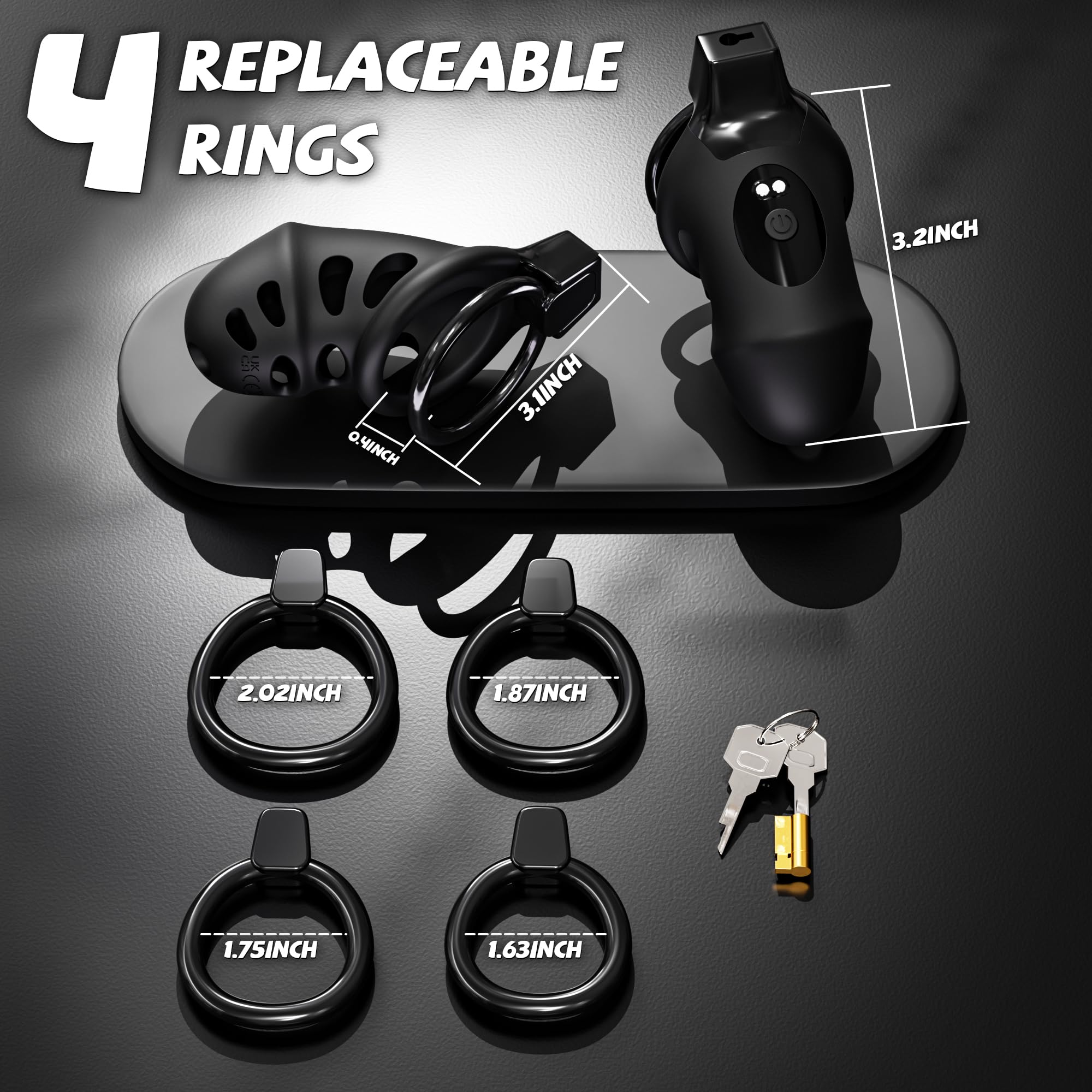 Amazon.com: Vibrating Chastity Cage, Cock Cage with 10 Vibrations App  Control, 4 Replaceable Rings Penis Cage, Vibrating Cock Ring Chastity  Devices Male Sex Toys for Men, Male Chastity Cage for Penis Bondage
