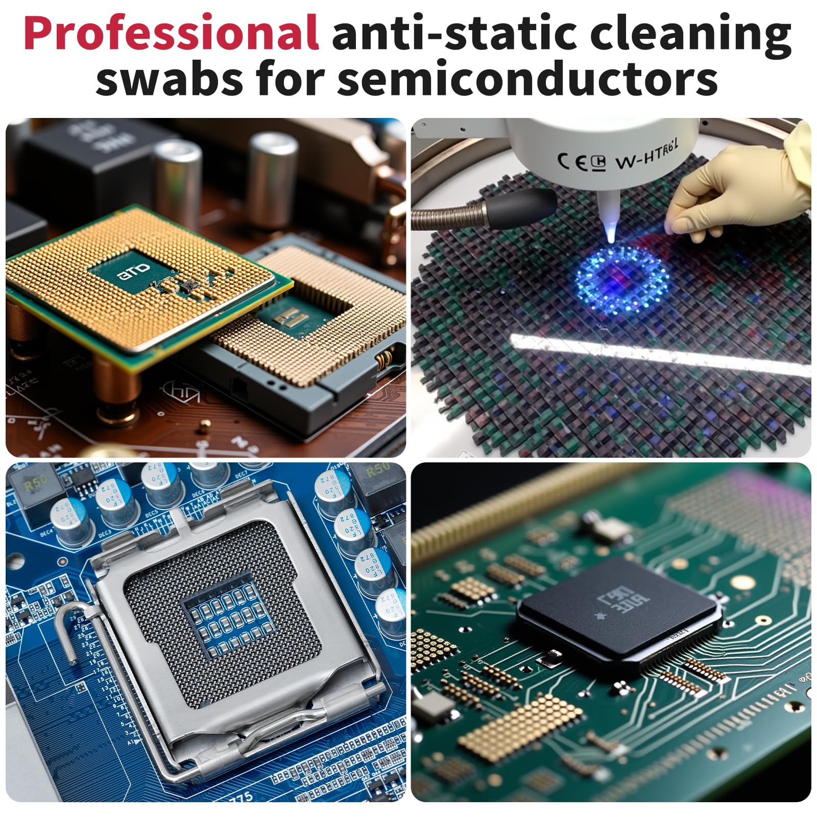 Kit profesional de barra de gel para sensor de lente de cámara, PCB, SMT, semiconductores y más polvo para limpieza de papel, mantiene tus productos ópticos impecables. 100 piezas/caja (alta