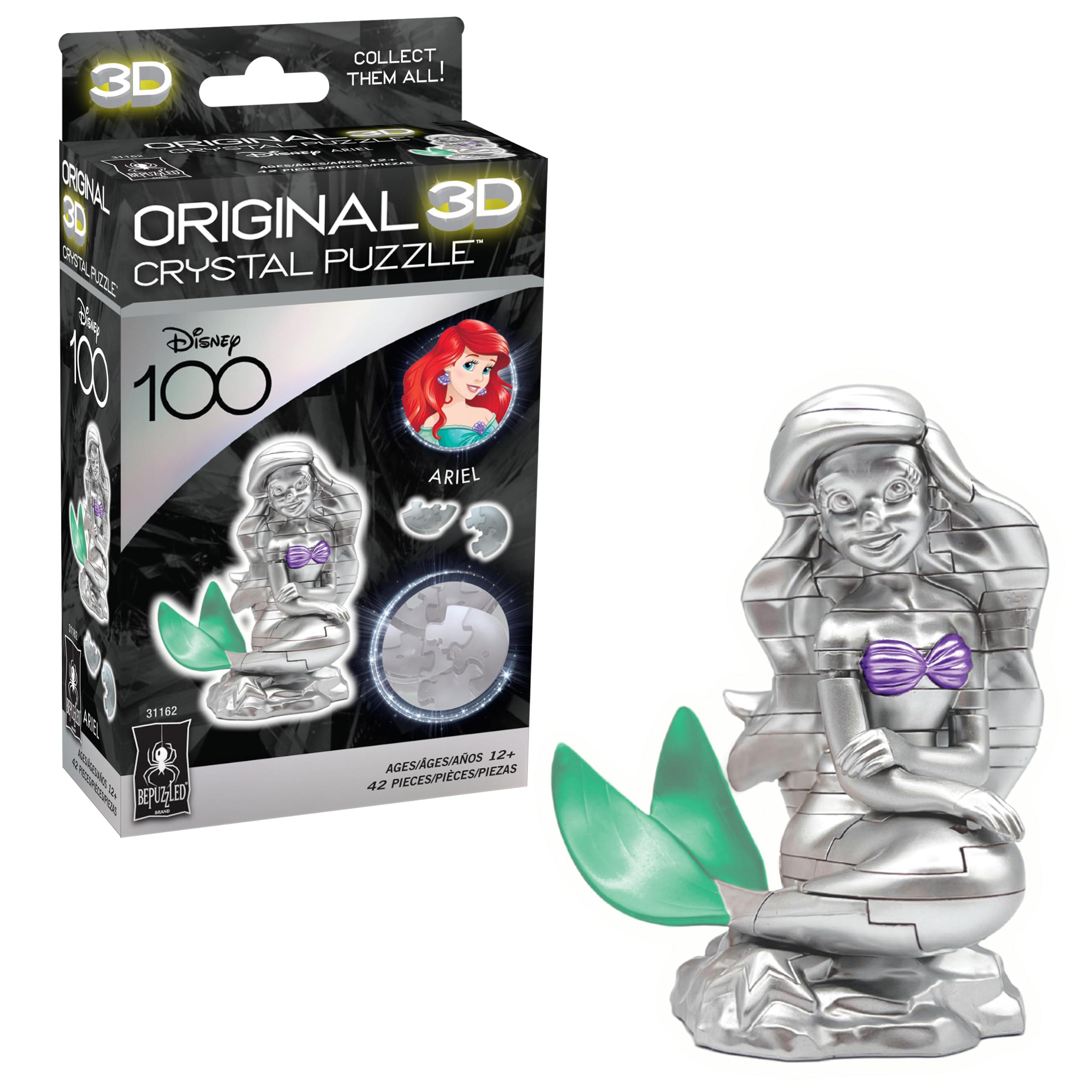 Amazon.com: BePuzzled | Disney Platinum Ariel Original 3D Crystal