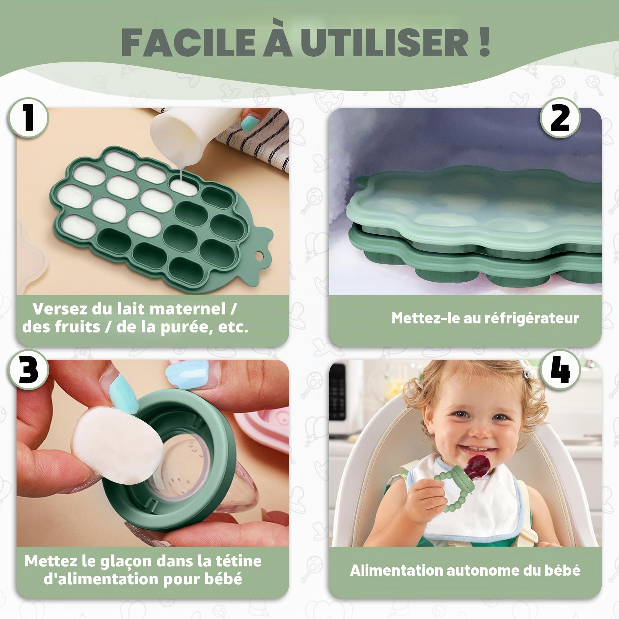Set Repas Bébé 15 Pièces avec Bol Silicone à Ventouse, Cuillères, Tasses, Bavoirs, Assiettes