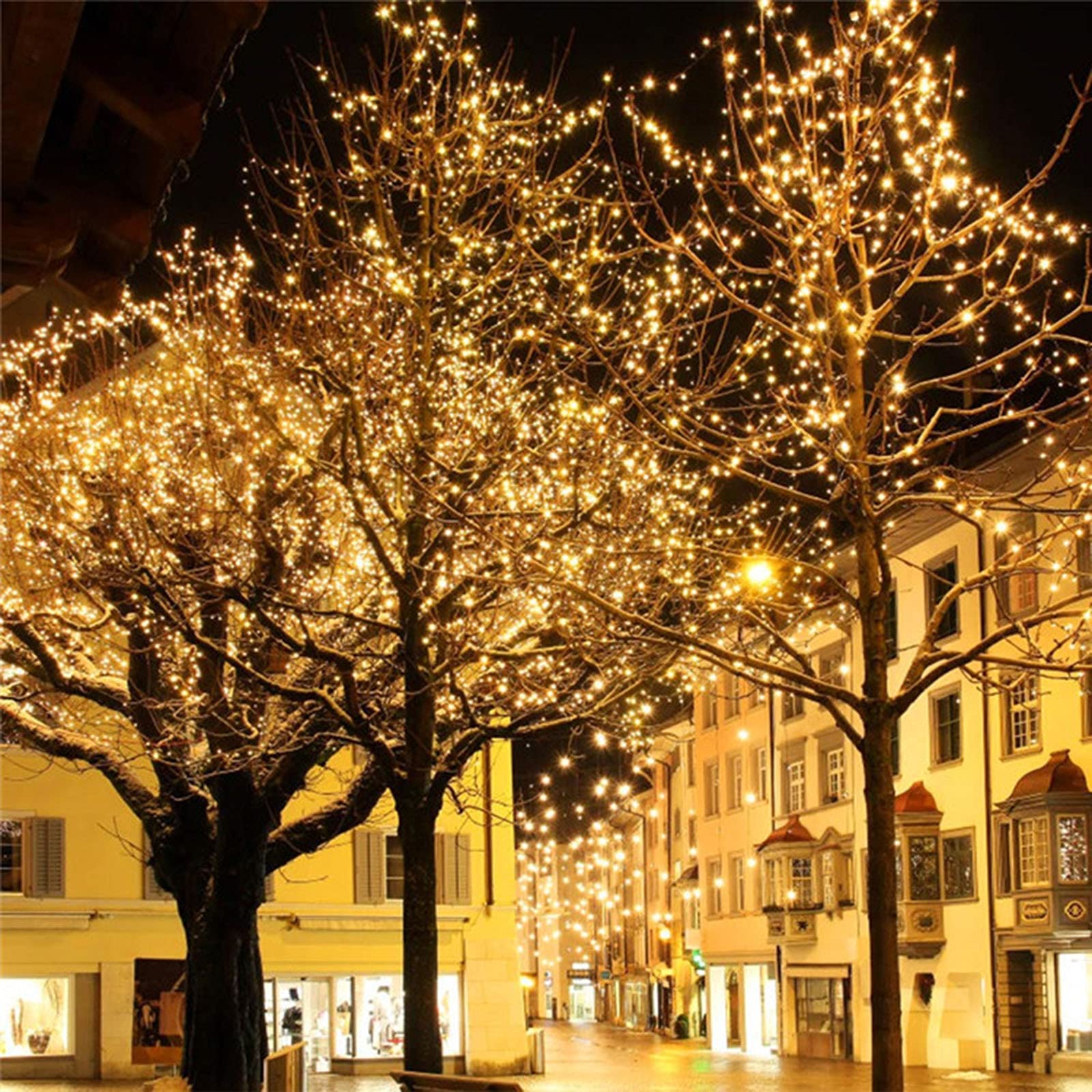 Luces de hadas de cadena LED, 33 pies, 100 LED, operados con el temporizador de control remoto Twinkle String Lights, alimentado por USB, Apto para interior y exterior.