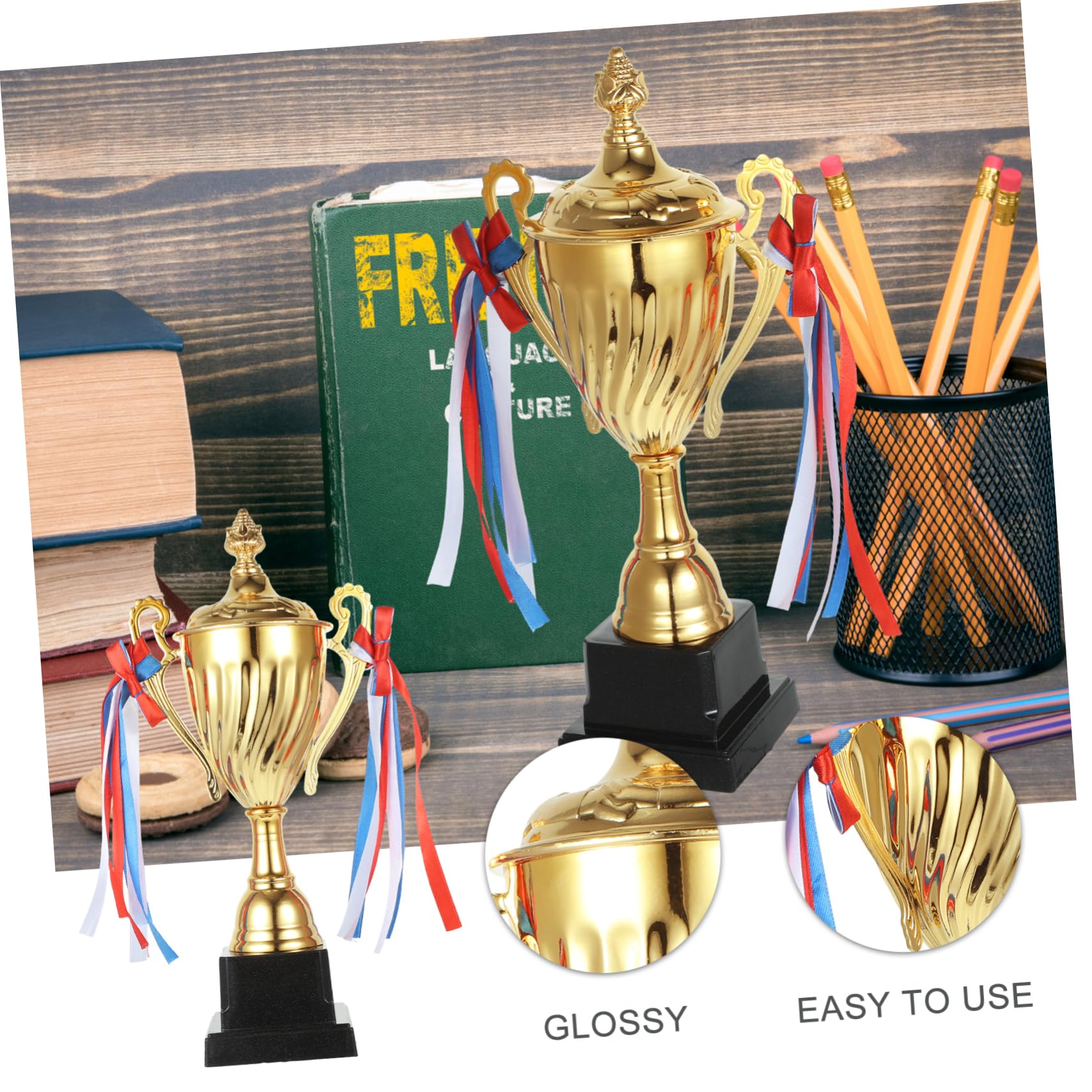 BESPORTBLE Gran Trofeo de Metal Dorado para Competición Deportiva