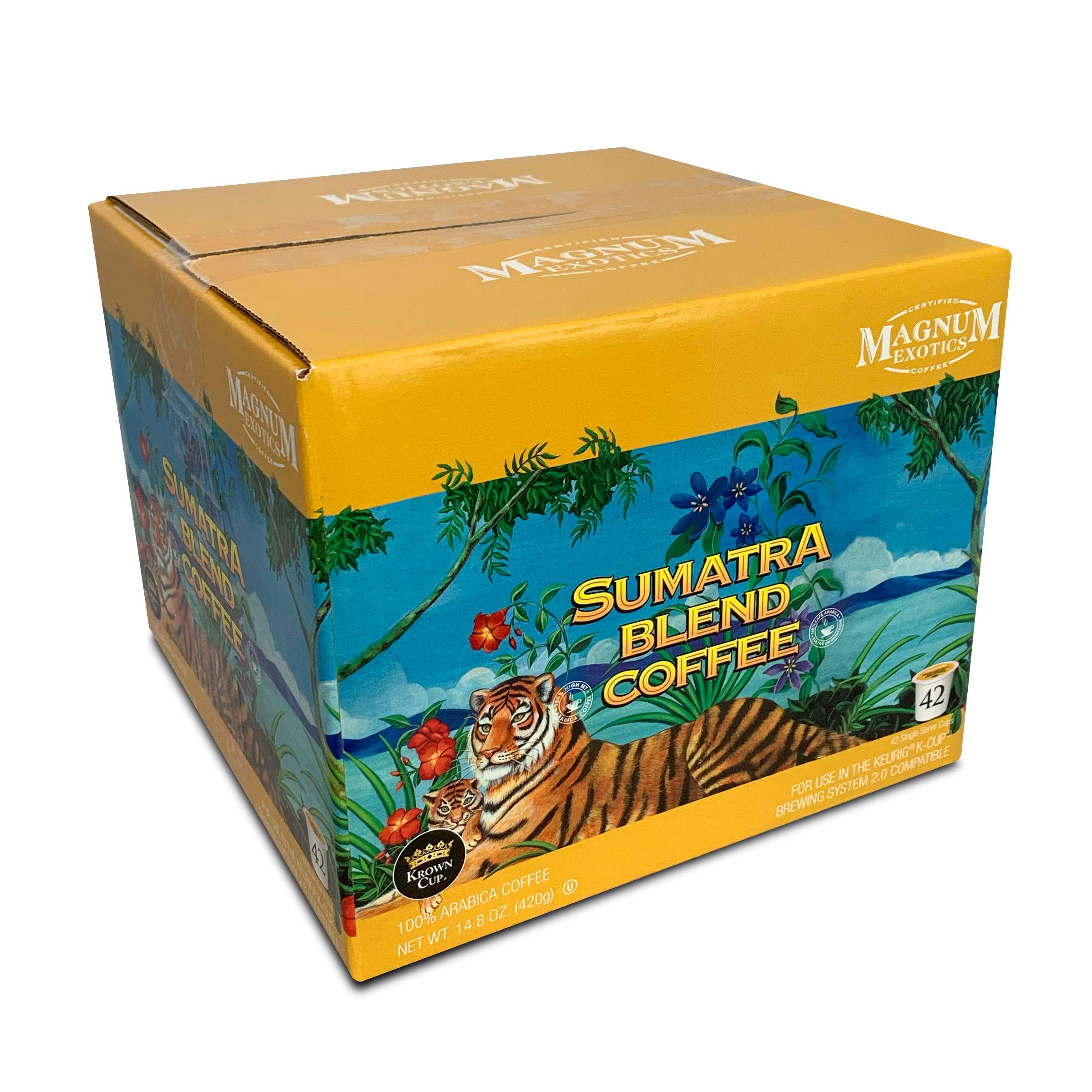 Magnum Exotics Sumatra Blend Ground Coffee K-Cups (42-count) Flavor-Fully Roasted From The Finest Arabica Coffee Beans