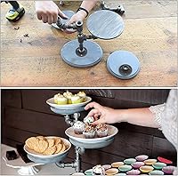 Vista 4 de CBTONE - Paquete de 10 codos de tubo de 1/2 pulgada, codo de hierro fundido negro para decoración de tuberías con orificio roscado para tuberías