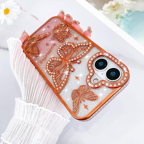 Vista 151 de Fiyart - Funda transparente magnética con purpurina para iPhone 12 para mujeres, con grabado "Love" metálico, protección para cámara y antigolpes