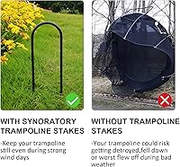 Vista 2 de Accesorios para trampolín de 12 pulgadas, estacas para trampolines, anclajes para trampolín de servicio pesado tipo U para viento fuerte, accesorios