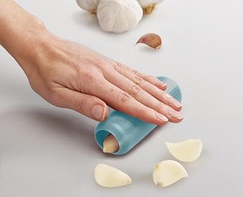 Joseph Joseph Duo Silicone Garlic Peeler, Skin Remover Roller, Peel Without Smell, Opal
