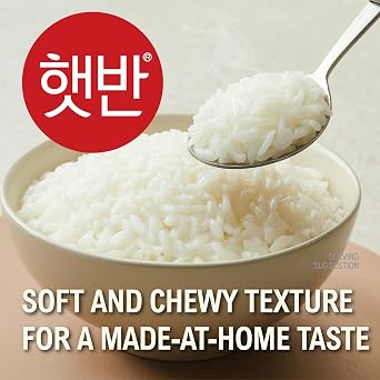 CJ Rice Cooked White Hetbahn, Gluten-Free & Vegan, Instant & Microwaveable, 7.4 Oz, 12 Count