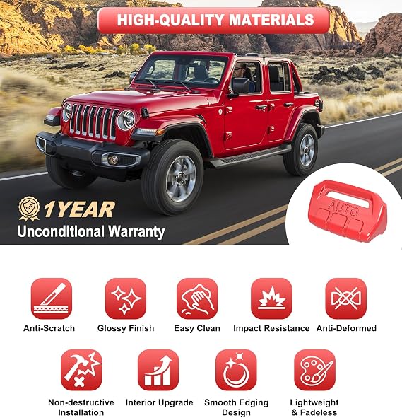 Window Switch Button Cover Bundled with Metal Front Door Storage Box Pockets Fit for Jeep Wrangler