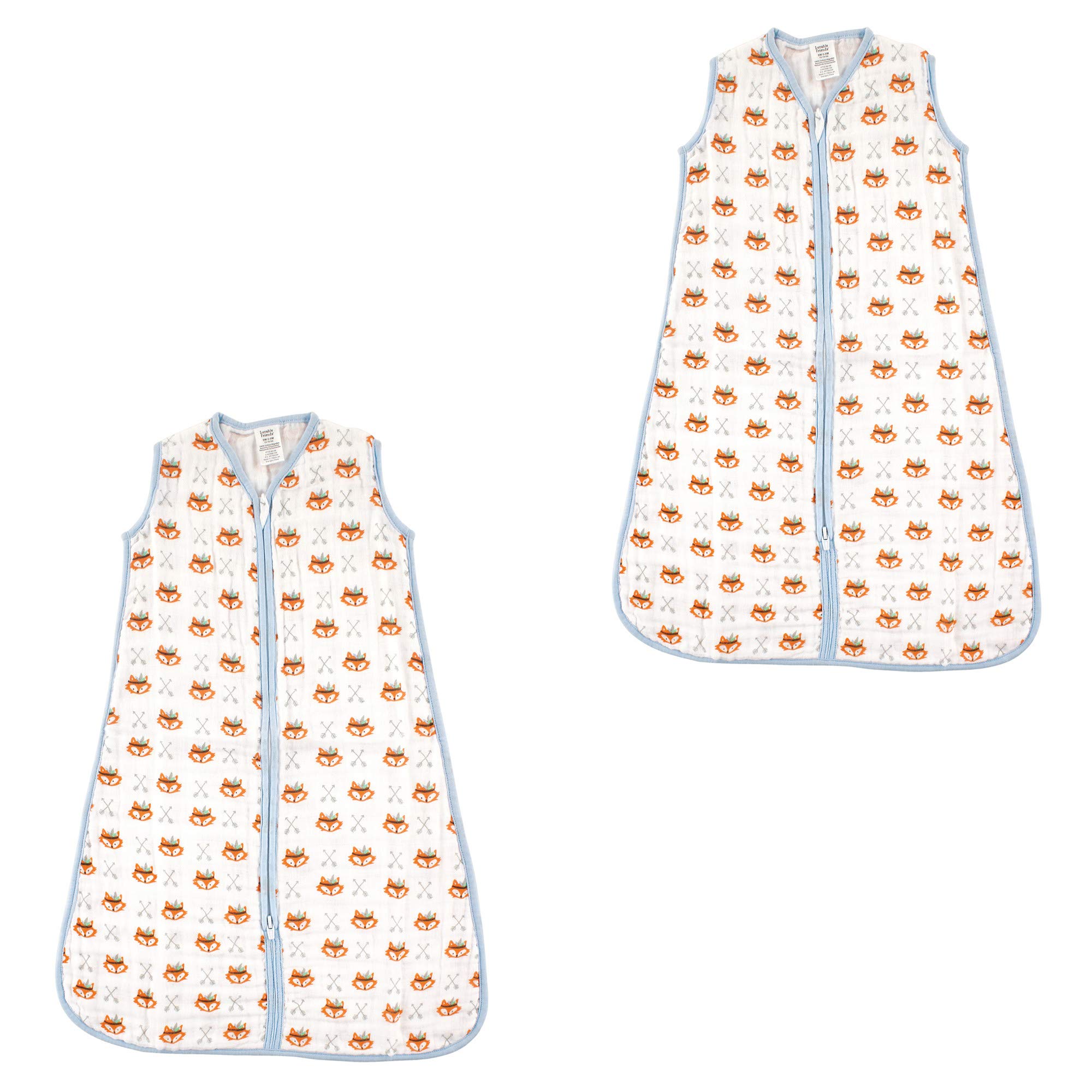 Luvable Friends Koc do noszenia Uniseks - niemowlęta Soft Muslin/Jersey Cotton Safe Sleep Wearable Sleeping Bag