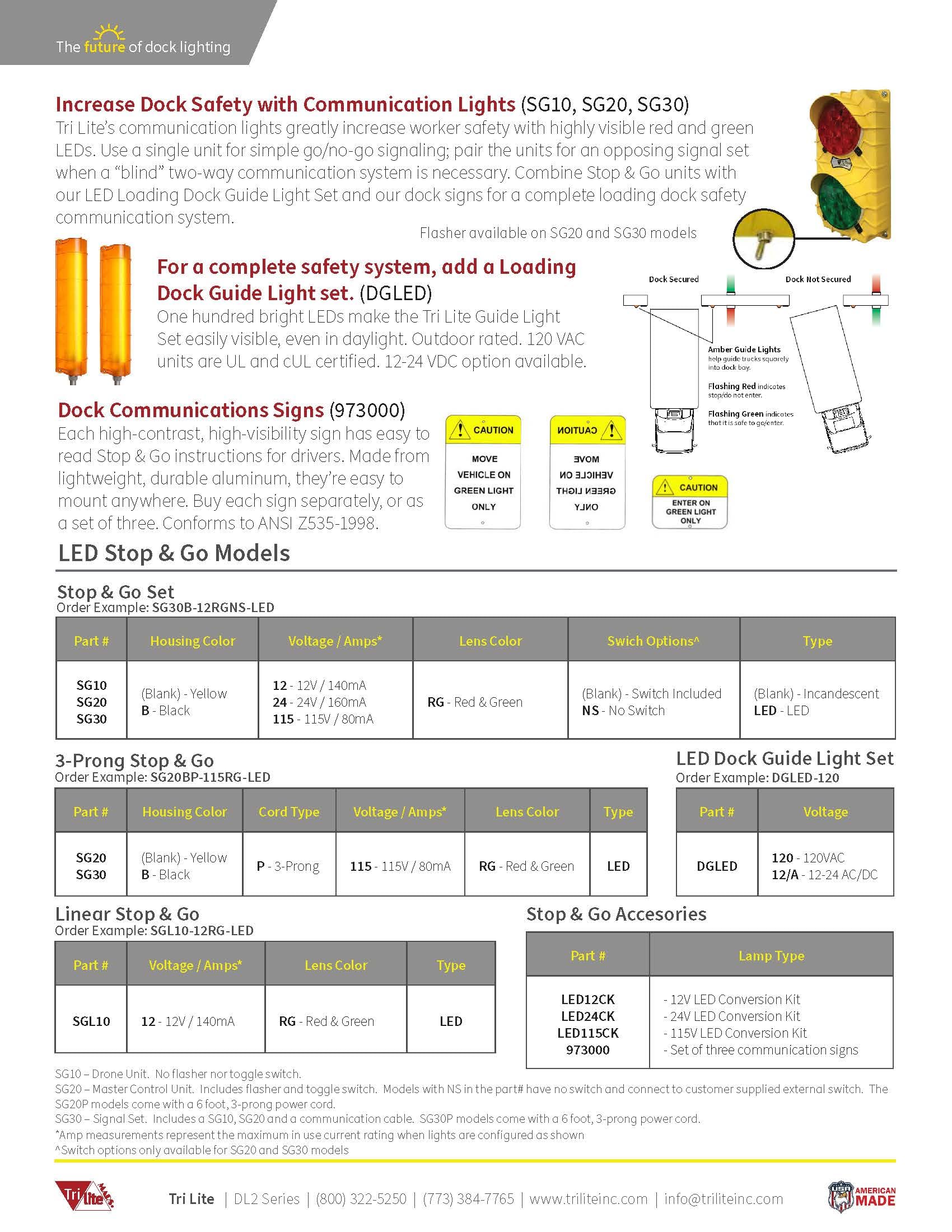Trilite SG10 Stop& Go Lights Complete Family (Black, 115Volt)