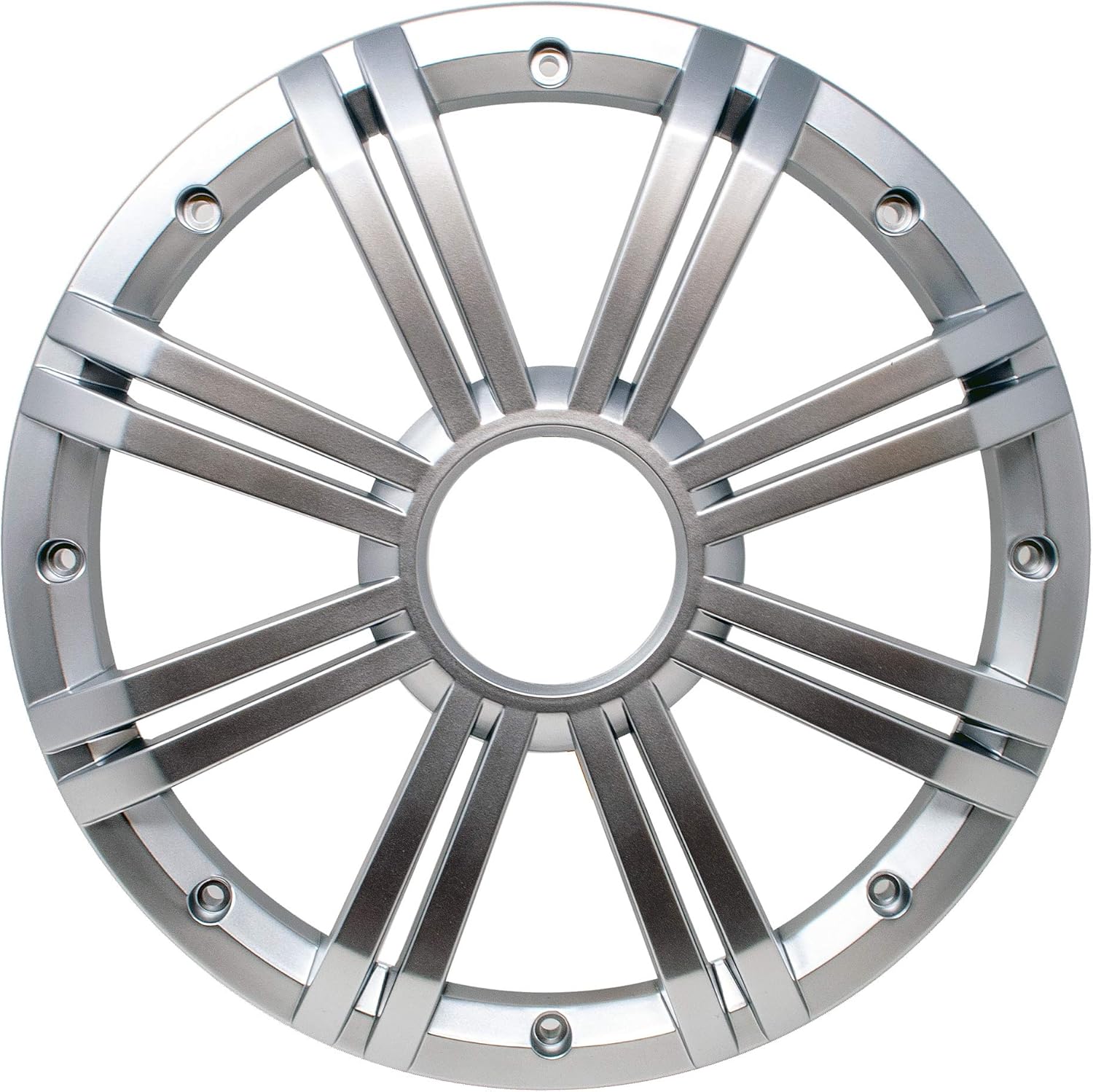 Kicker - Two 10 Inch LED Marine Subwoofers in Silver, 2 Ohm Bundle 4 Ohm Each