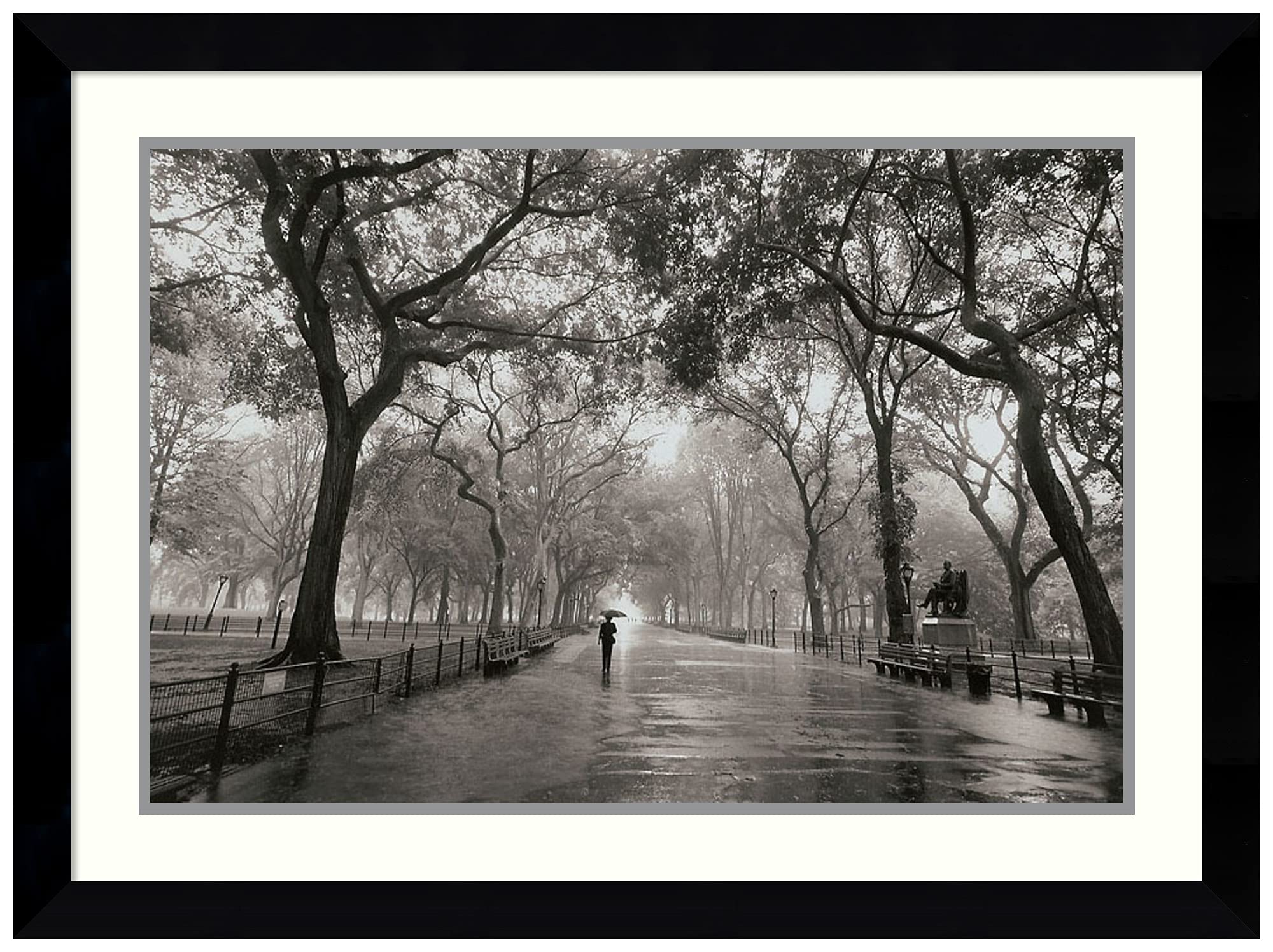 Framed Art Print, Poet's Walk' by Henri Silberman: Outer Size 35 x 26"