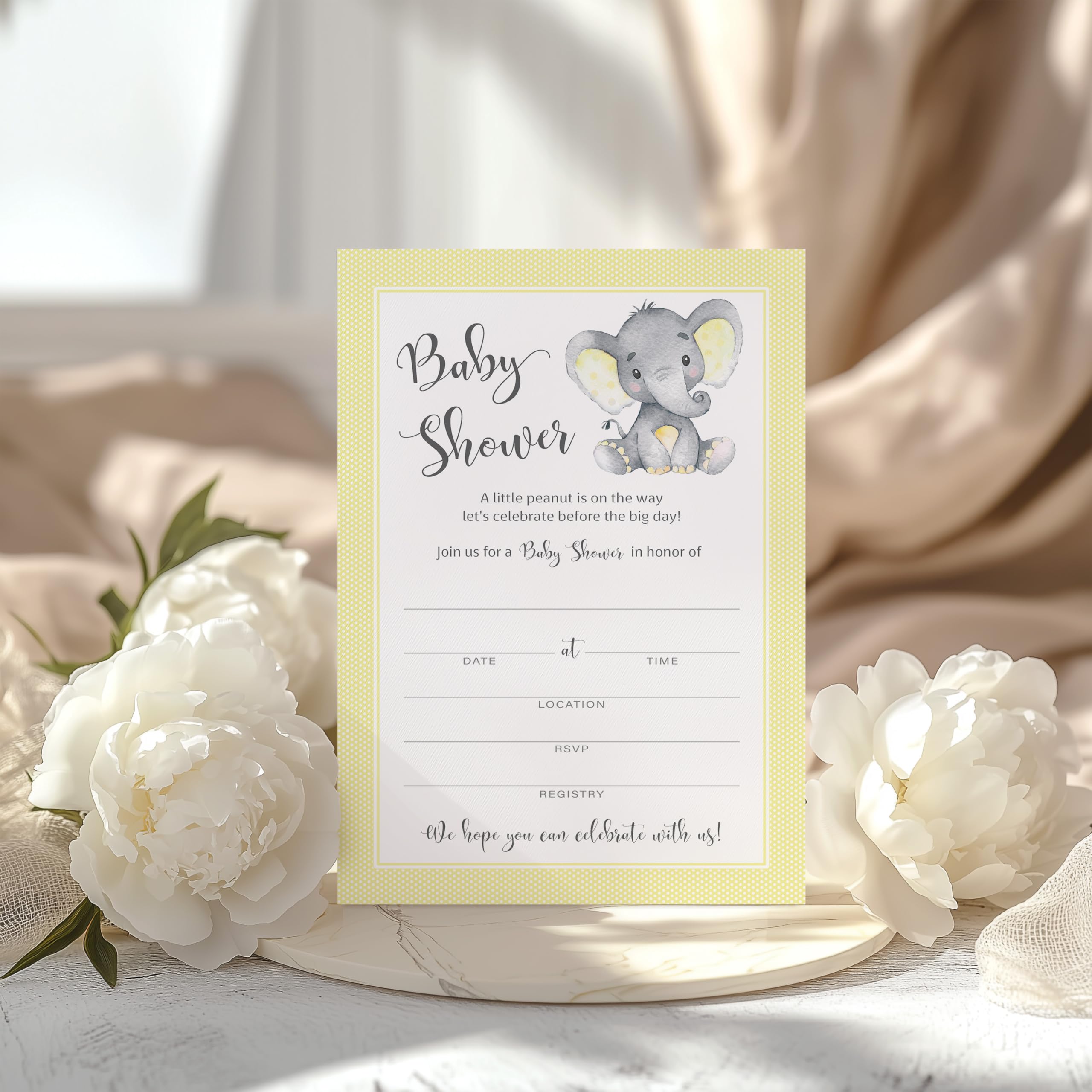 Baby Shower Card Twins 25 Boy Elephant , Sprinkle Invite For Boy, Coed  Greenery Gender Reveal Theme, Cute Rustic Animal Peanut DIY Fill Or Write  In Blank Printable Card, Blue Garden Party, image size:2560x2560