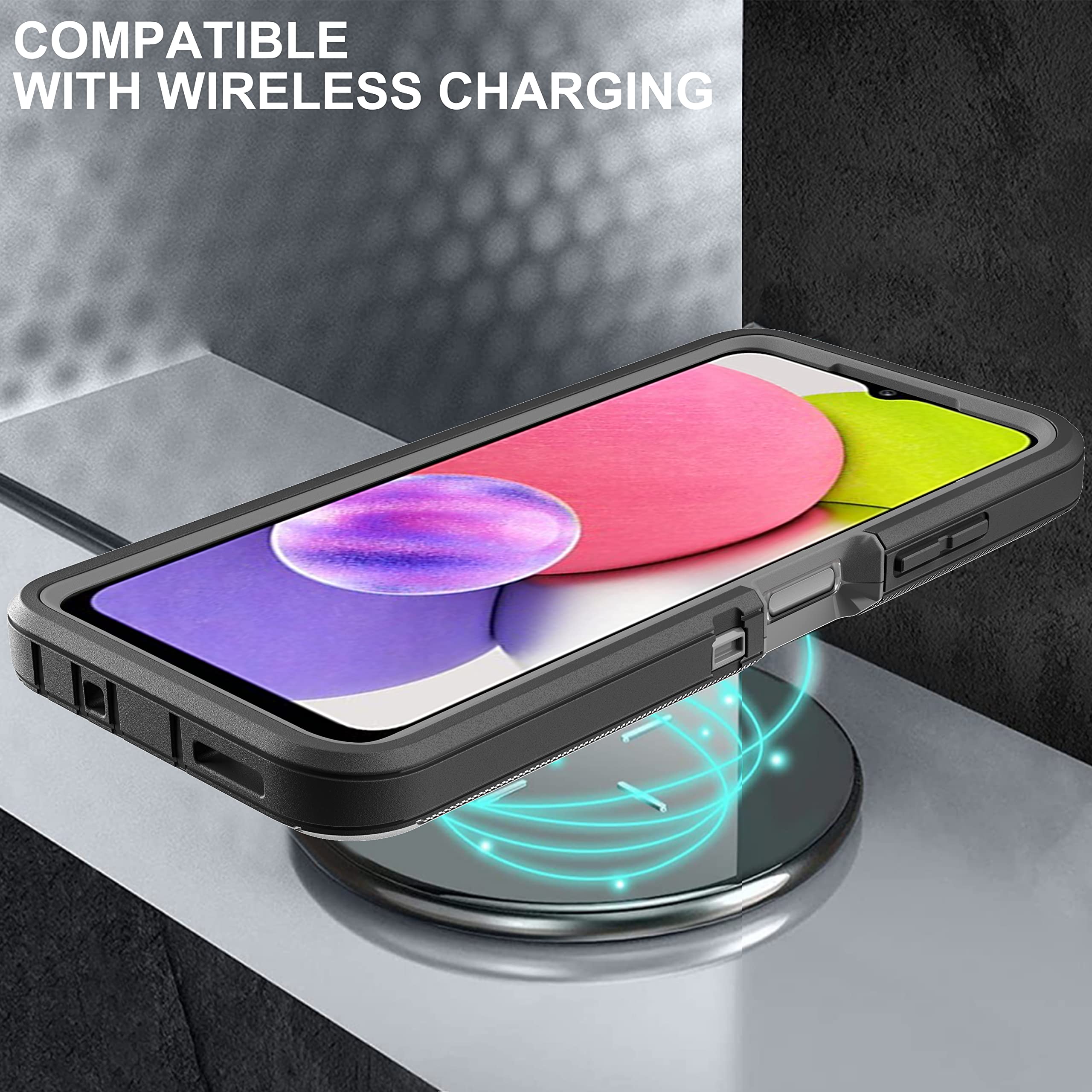 Amazon.com: HONG-AMY for Samsung Galaxy A03S Phone Case, Galaxy A03S Phone Case with 2 Pcs Nano Explosion-Proof Film, 3 in 1 Full Body Shockproof Heavy Duty Case for Samsung A03S (Black/Grey) : Amazon.com: HONG-AMY for Samsung Galaxy A03S Phone Case, Galaxy A03S Phone Case with 2 Pcs Nano Explosion-Proof Film, 3 in 1 Full Body Shockproof Heavy Duty Case for Samsung A03S (Black/Grey) :