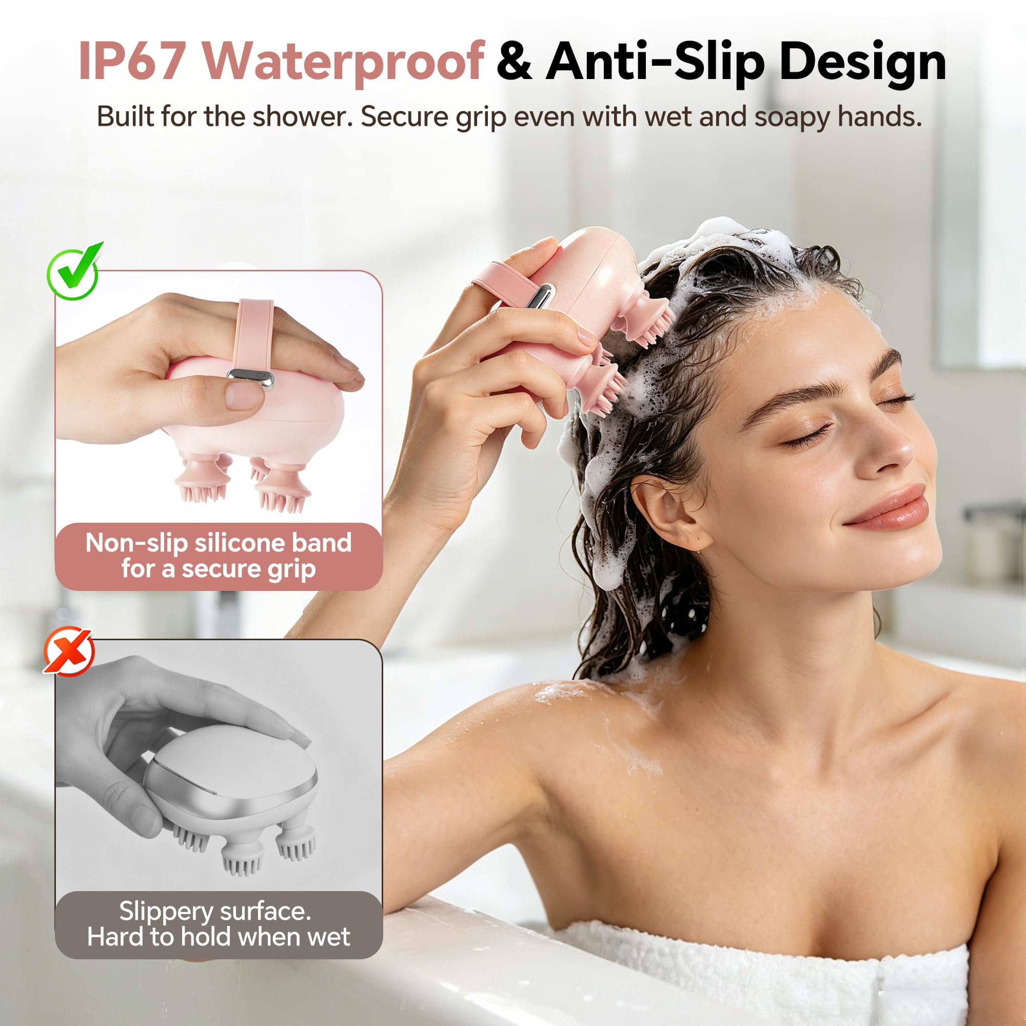 Electric Scalp Massager, Head Massager for Neck Body Stress Relax