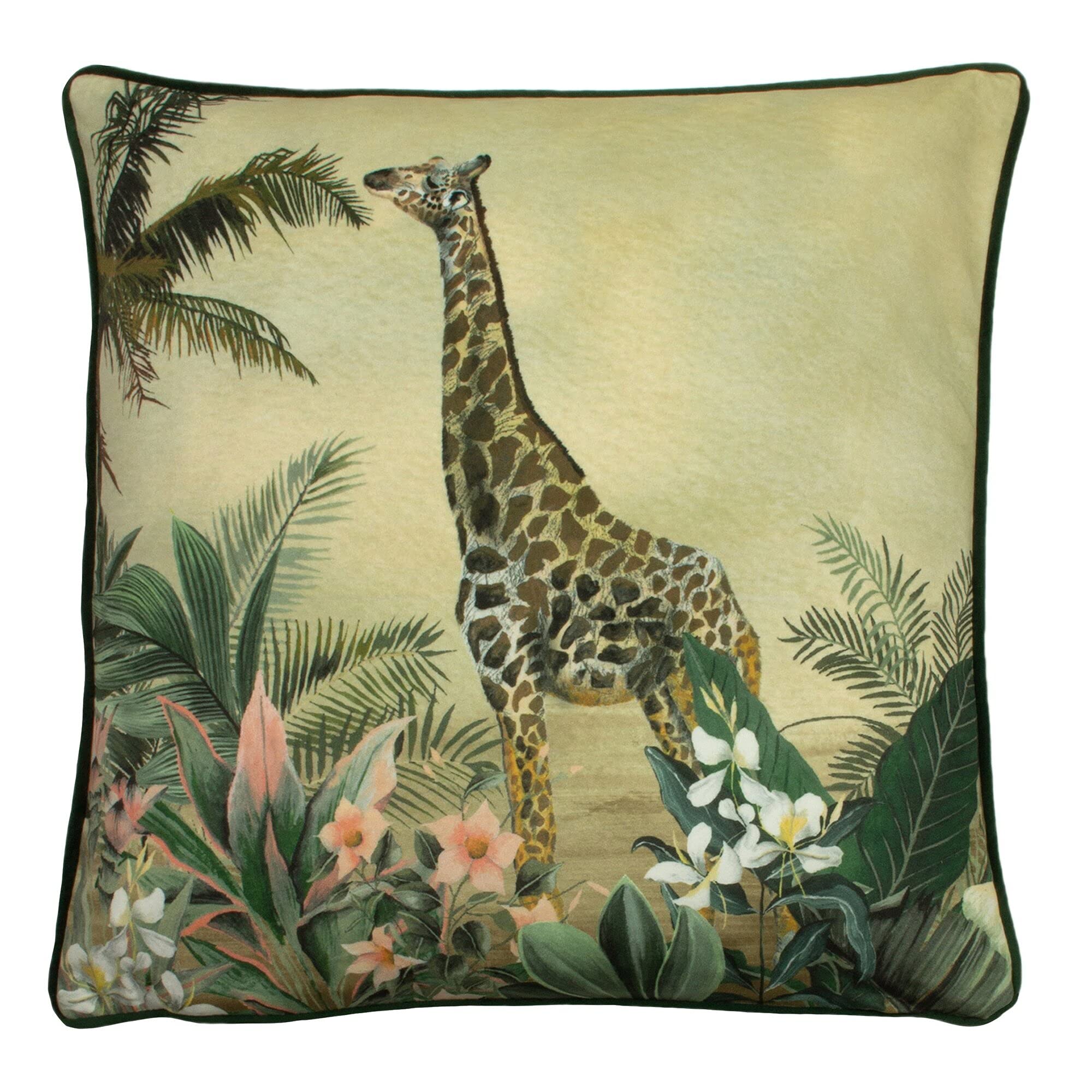 Evans Lichfield Manyara Giraffe Botanical Cushion Cover from B&Q