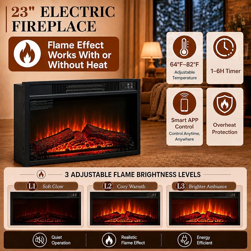 OKYCI Corner Electric Fireplace with Mantel, Corner Fireplace TV Stand with Storage, Corner Entertainment Center with Fireplace for Living Room, White image 4
