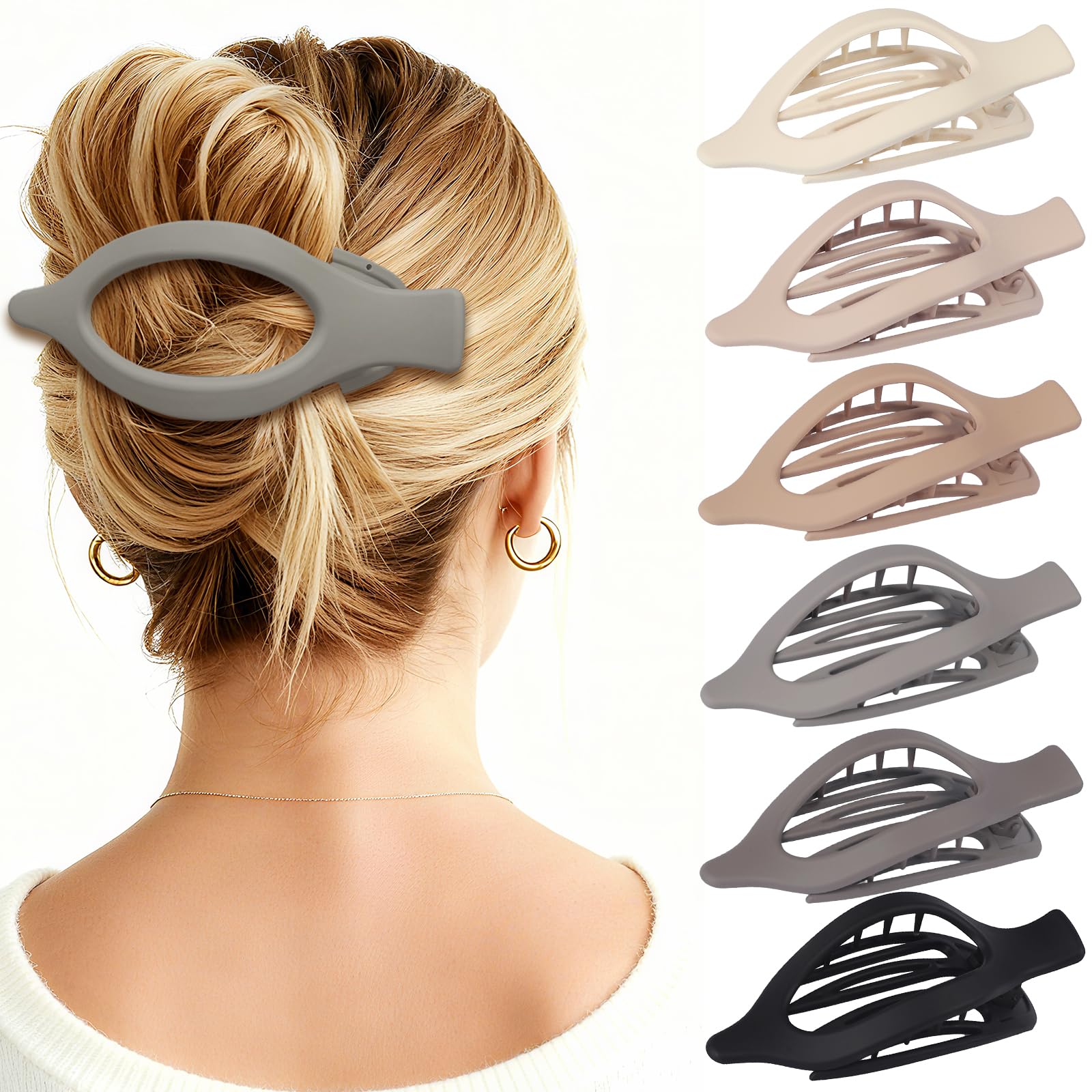 Flat Hair Clips 6-Pack - Save with Code ELE4VGOM