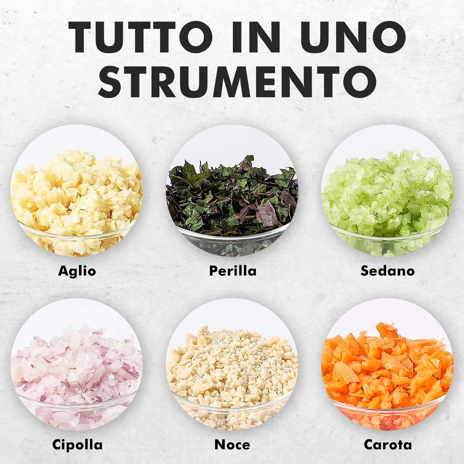 Geedel Tritatutto Manuale, Tritatutto Verdure Slap Chopper Facile da Pulire e Taglio Veloce, Tritatutto per Cipolle per Noci, Aglio, Insalata e Altro