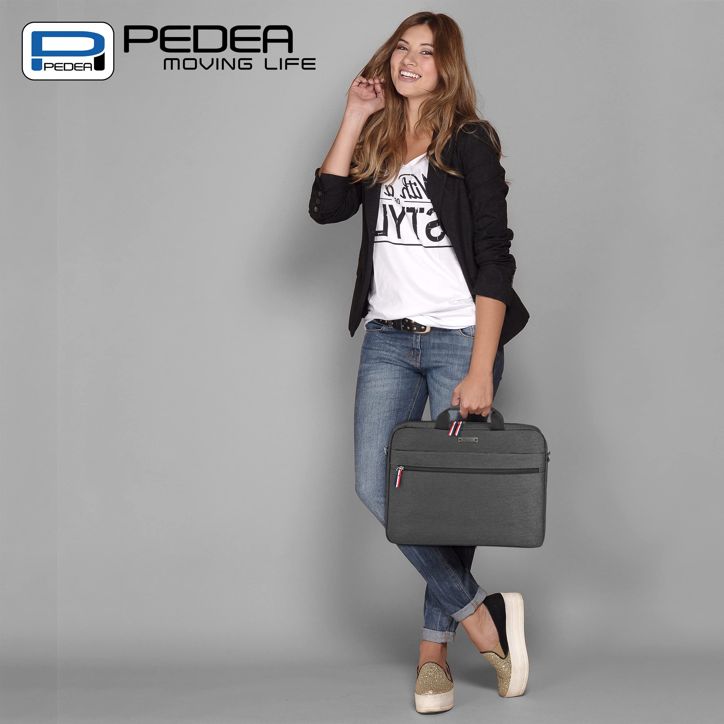 Pedea Notebooktasche "URBAN-NICE", grau [17,3 Zoll (43,9cm)]