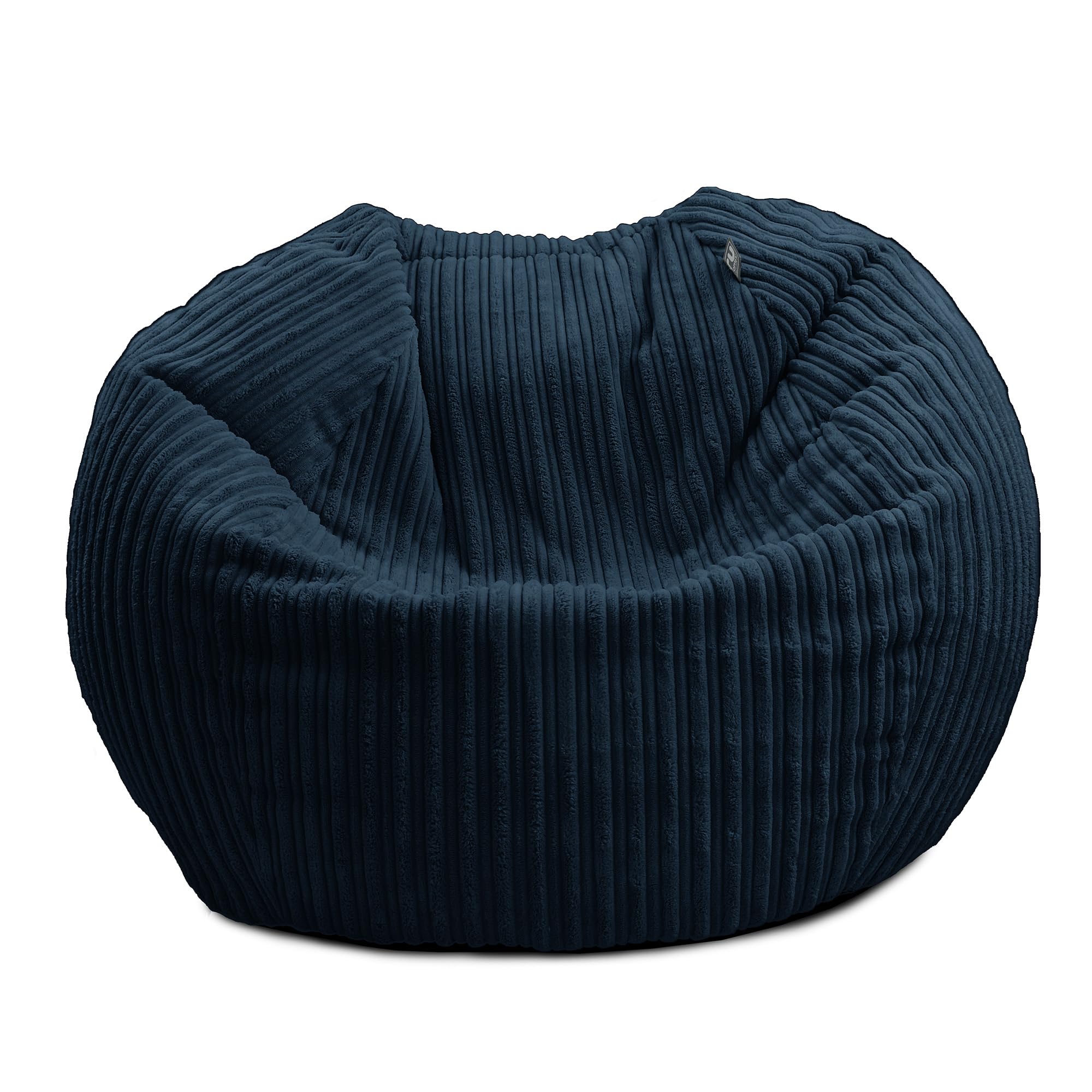 rucomfy BeanbagsJumbo Cord Kids Mini-Slouch Bean Bag Chair - Childrens Bedroom Playroom Furniture and Fun Decor. Arrives with Filling and Machine Washable - 60 x 80cm (Navy, Beanbag only)