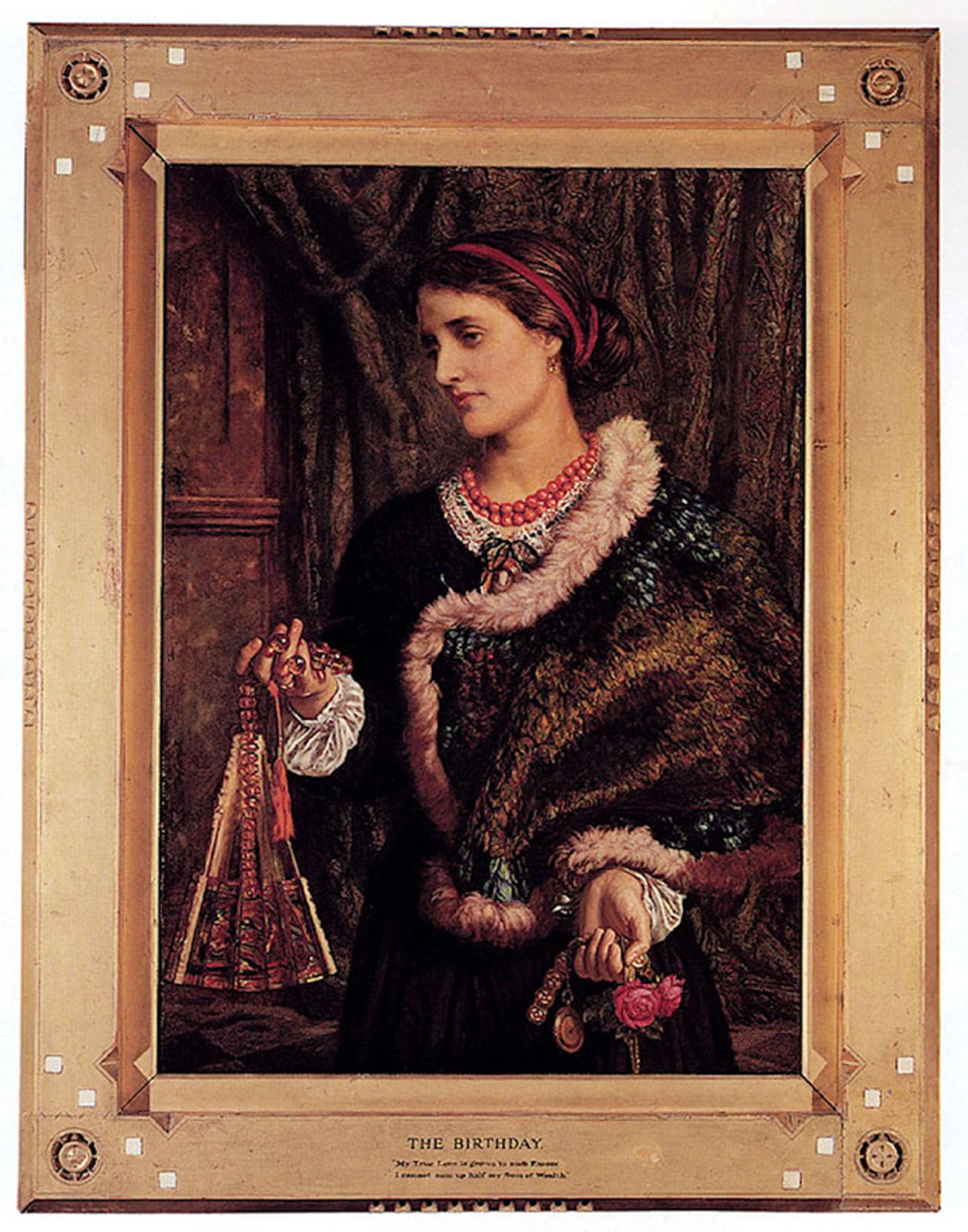 ARTXLXXBN Famous Print Painting Colorful Art Print a Portrait of the Artist's Wife by William Holman Hunt Canvas Art Decorations for Home Decor 60x90cm