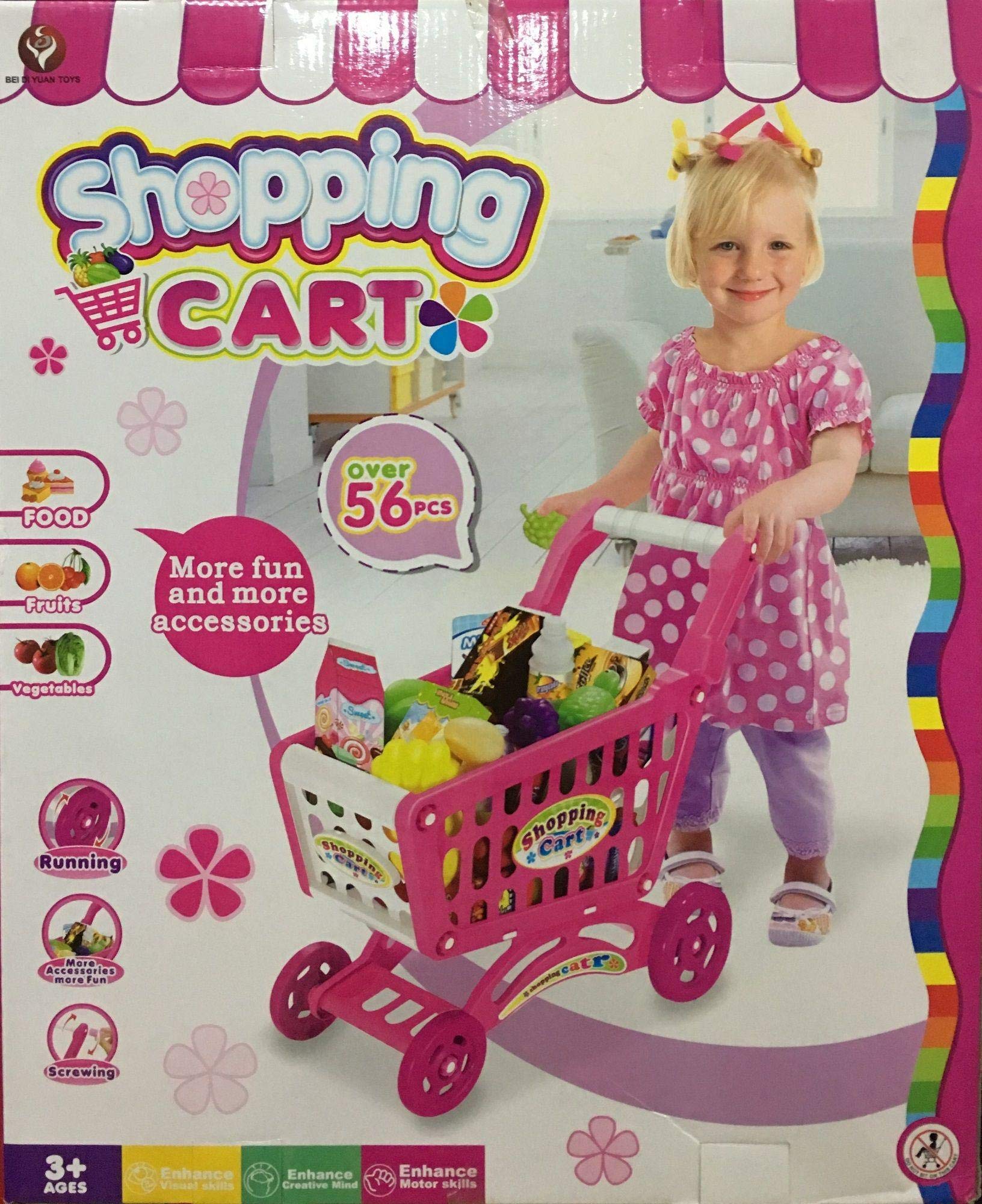 BEI DI YUAN Toys - Shopping cart with 56 pieces
