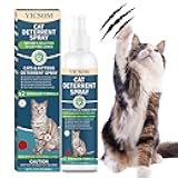 VICSOM Cat Deterrent Spray, Natural Cat Repellent Spray, Cat Scratch Deterrent for Furniture, Sofas, Rugs, Curtains, Plants, Indoor & Outdoor Keep Cats Kittens Away, No Alcohol & Trace 6.76 FL Oz