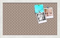 Vista 356 de PinPix Tablero de anuncios de corcho de 12 x 12 pulgadas. Este tablero decorativo enmarcado viene con diseño de círculos B W y un marco blanco