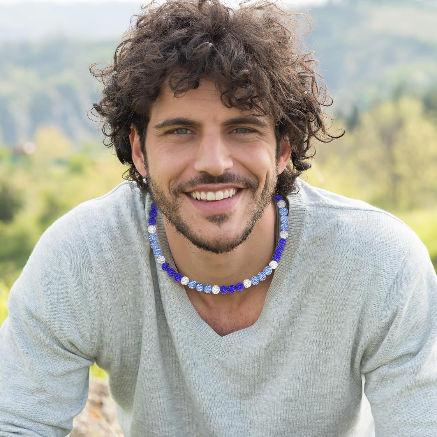 QINJIEJIE Baseball Necklace for Men Glitter Bling Rhinestone Beaded Collection Necklace for Women 16/18in Inspired Sports Jewelry Baseball Chain Cool Gifts for Baseball Players Team Lovers - Image 8