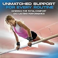 Vista 2 de Gibson Athletic Just Right Neo - Agarres de gimnasia para mujer, agarre de cuero con protector de muñeca de neopreno, cierre de velcro, agarres