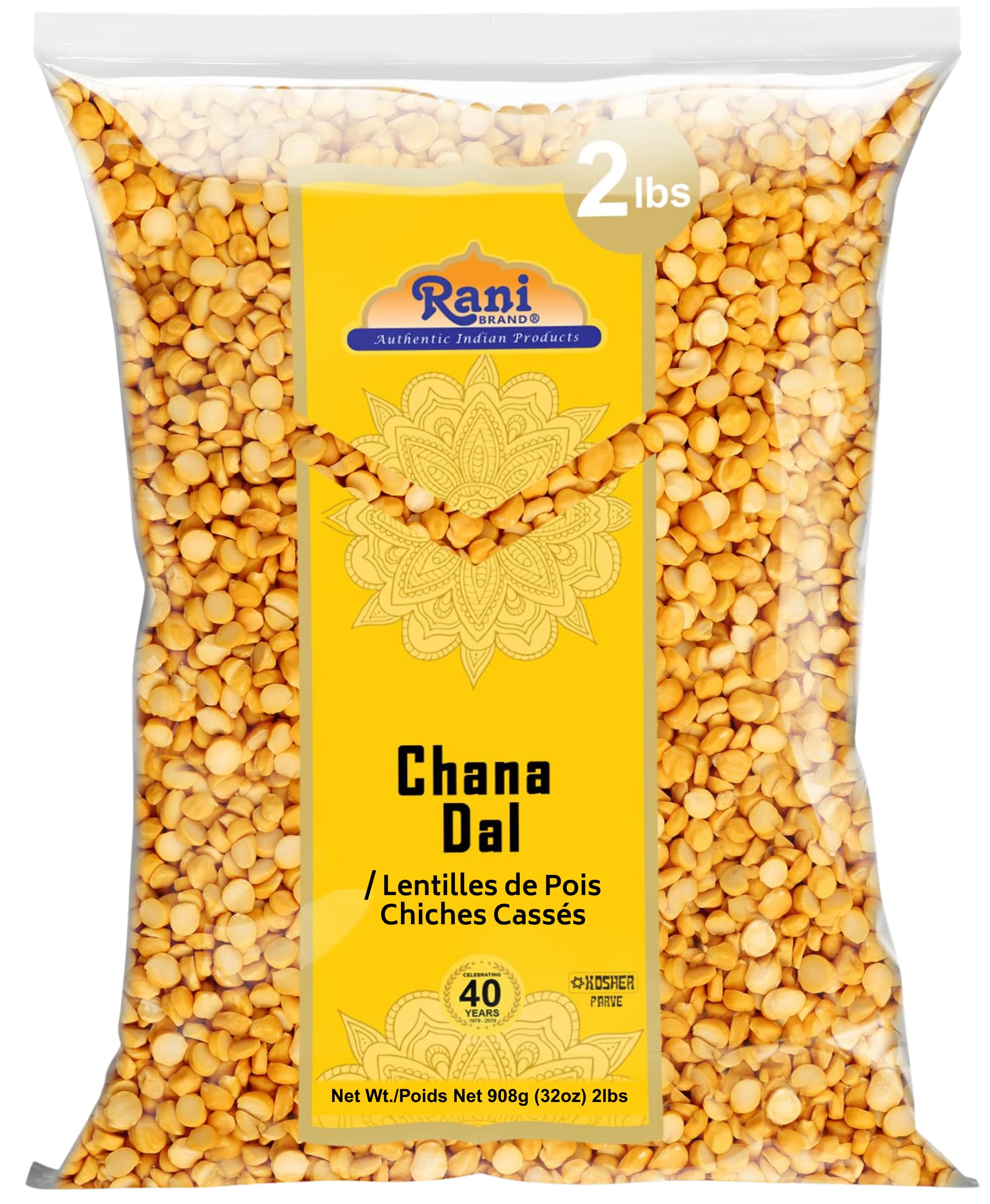 Rani Chana Dal (Split Desi Chickpeas without skin) 32oz (2lbs