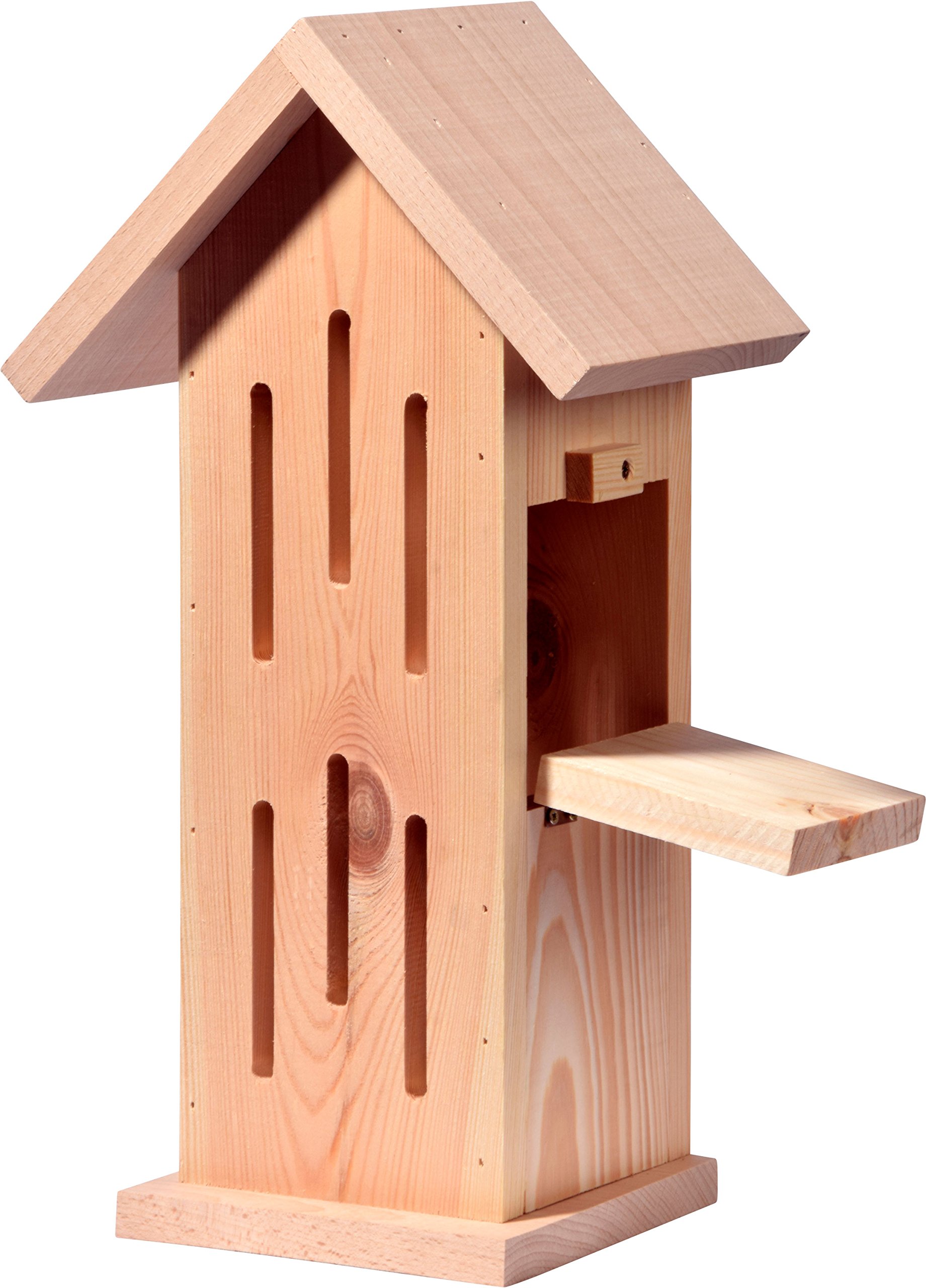 Luxus-Insektenhotels 22191e Schmetterlingshaus Sonnenfalter Natur - Insektenhotel aus Massivholz - Schmetterlingskasten unbehandelt & robust - Schmetterlingshotel für Garten/Terrasse/Balkon