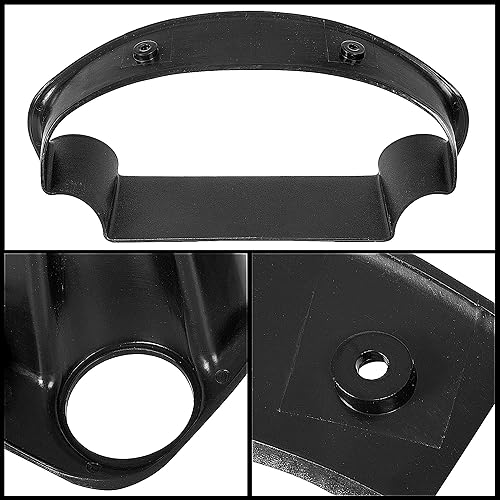 Miniatura 9 de HECASA Bisel de racimo compatible con Honda Civic 1996-2000, negro, calibre 2, bisel de racimo de doble calibre 2.047 in-2.362 in