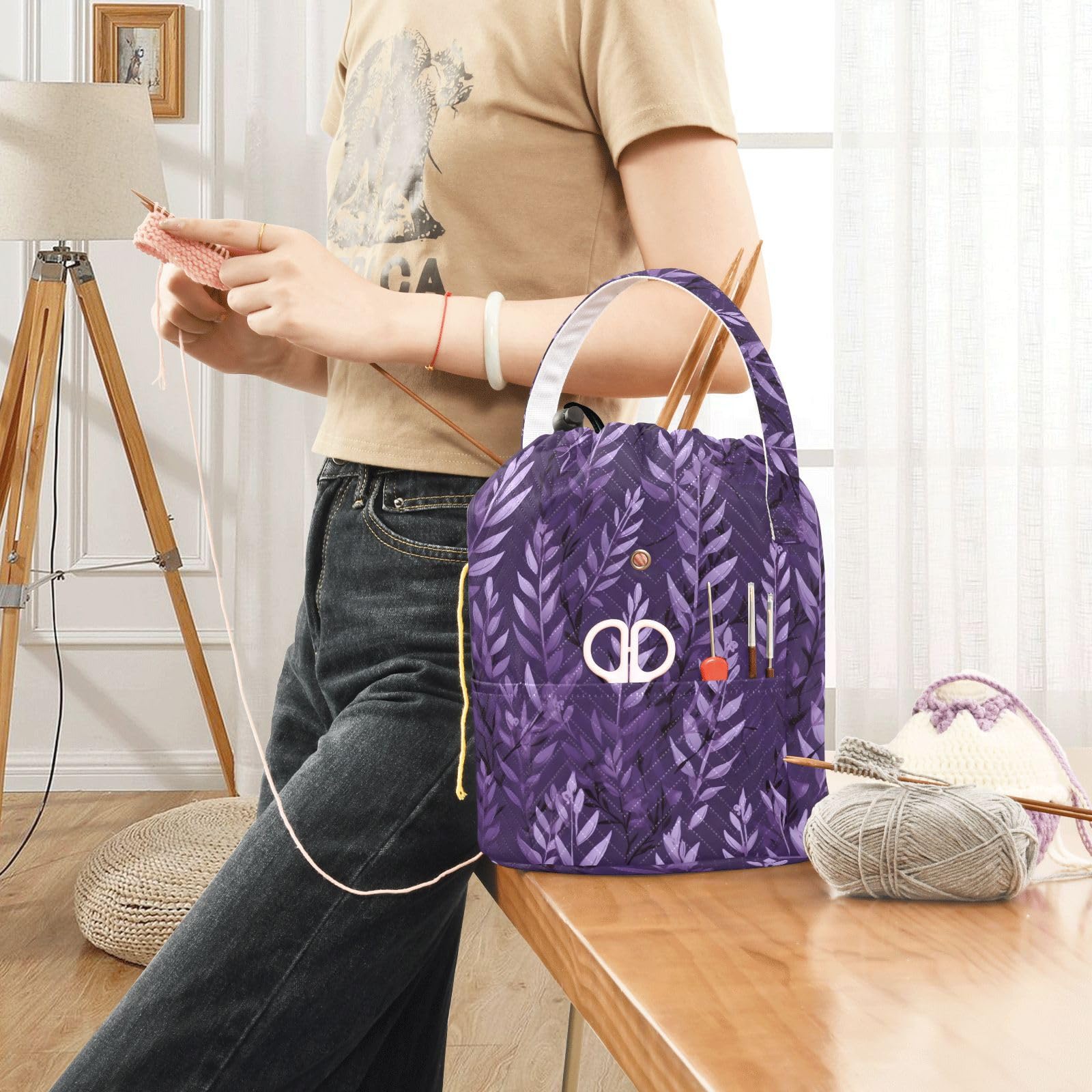 Organizers And Storage Luxja - Purple Yarn Storage For Small