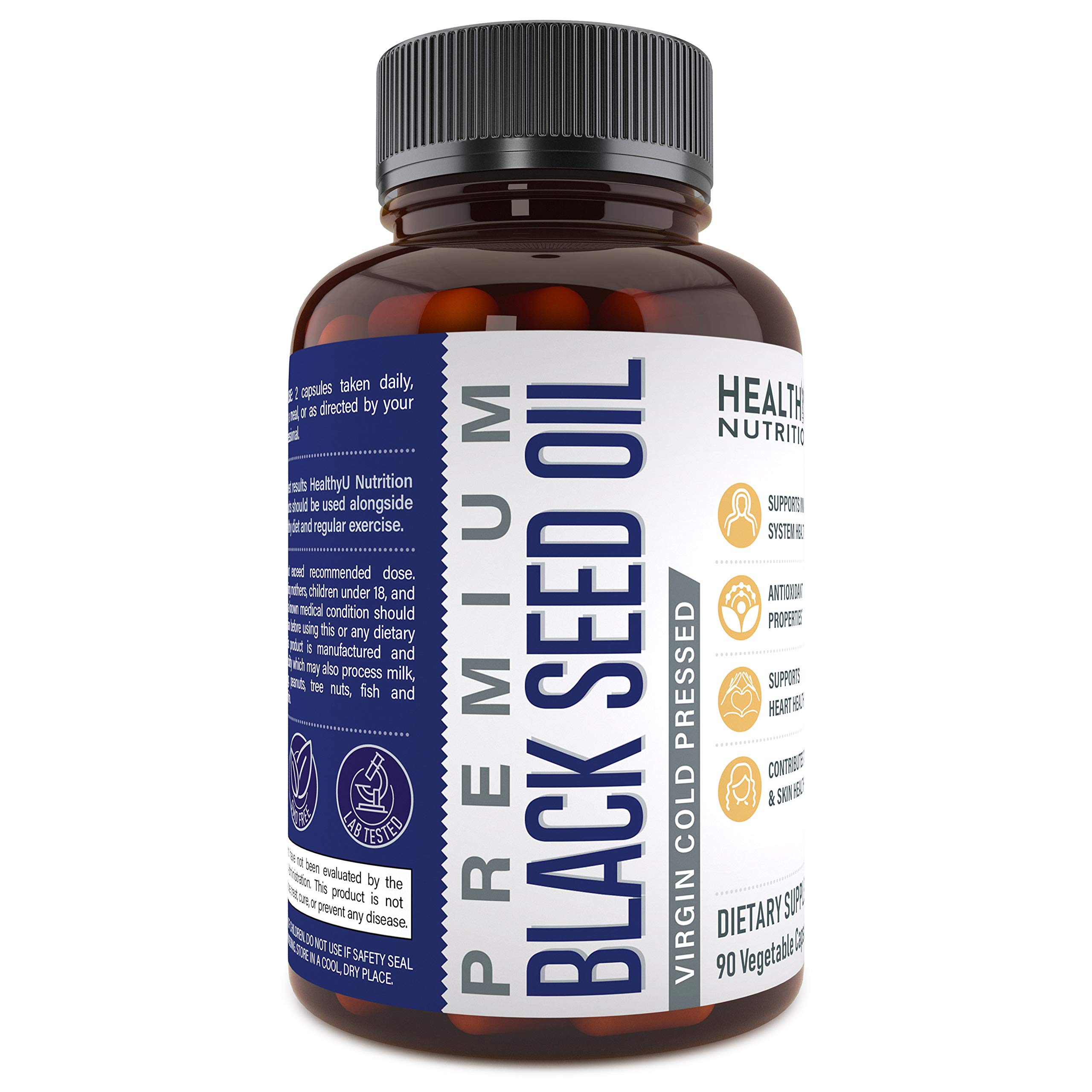 Vegan Black Cumin Seed Oil Capsules 1000mg Cold Pressed Nigella Sativa — Amazon image 6