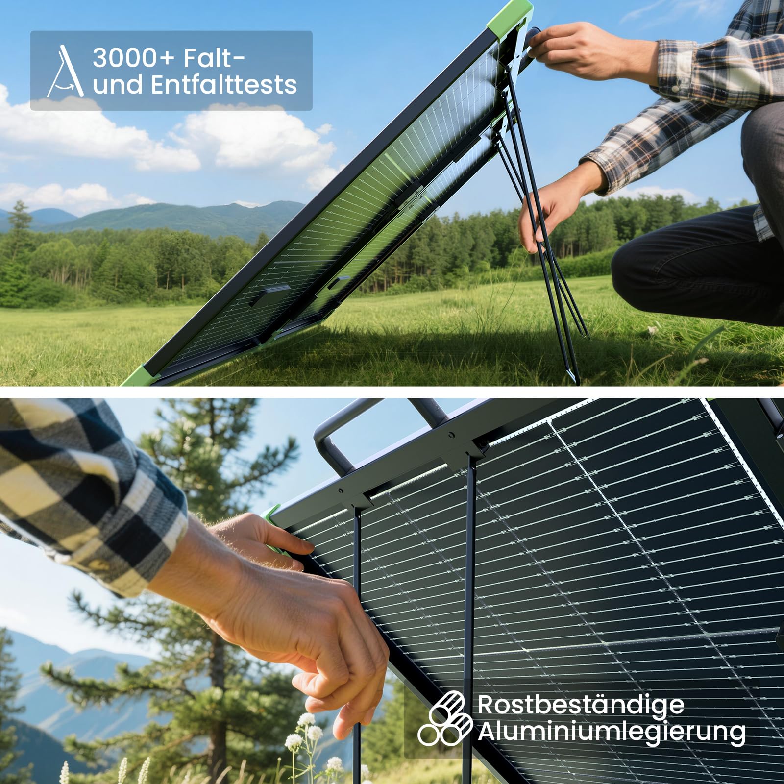 Callsun N-Type 16BB 100W Tragbares Bifazial Solarpanel Faltbare Monokristallines Solarpanel für Tragbare Powerstation