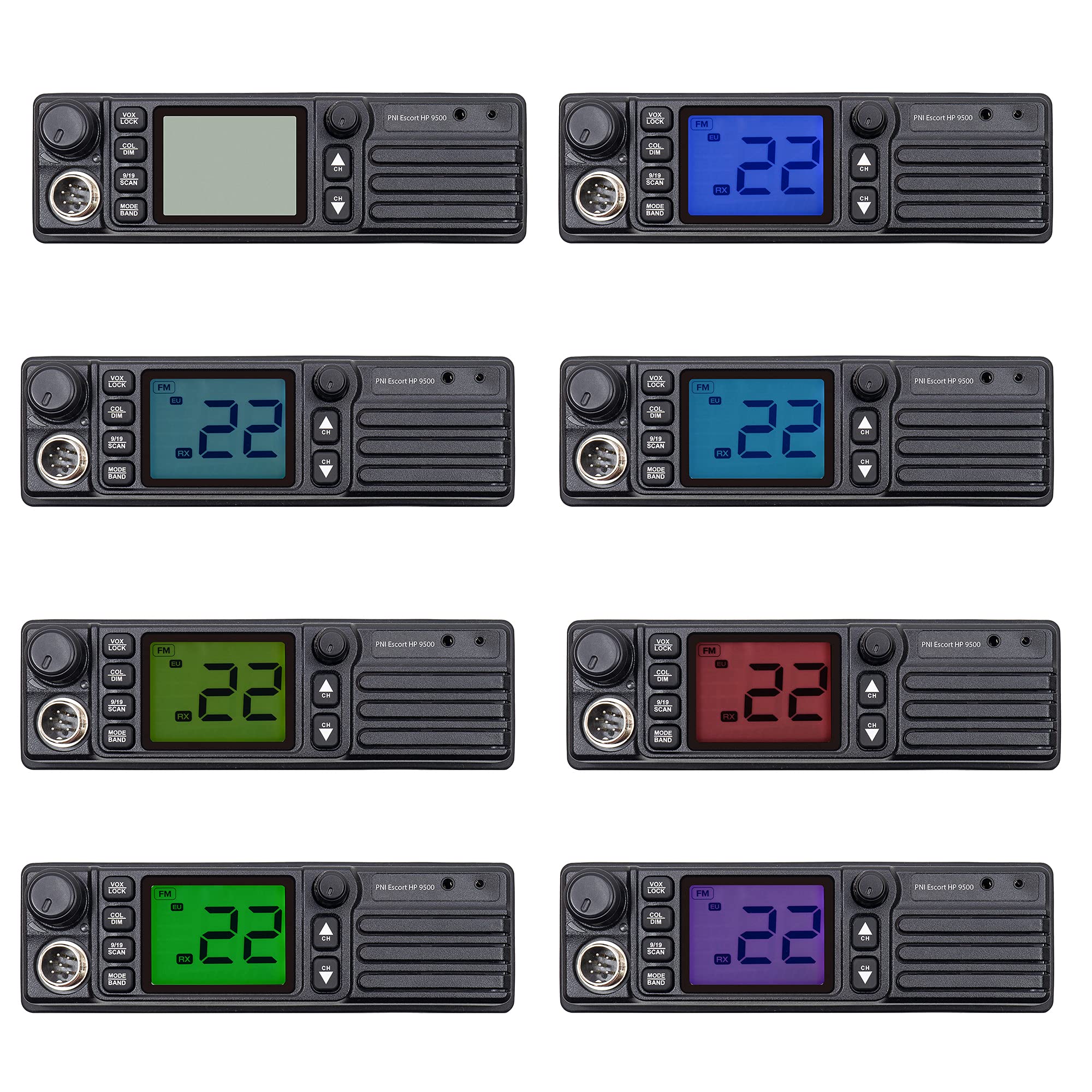 Radio CB PNI Escort HP 9500, ASQ, 12-24V + CB Antena PNI ML70, 70 cm con Base magnética 145 mm incluida