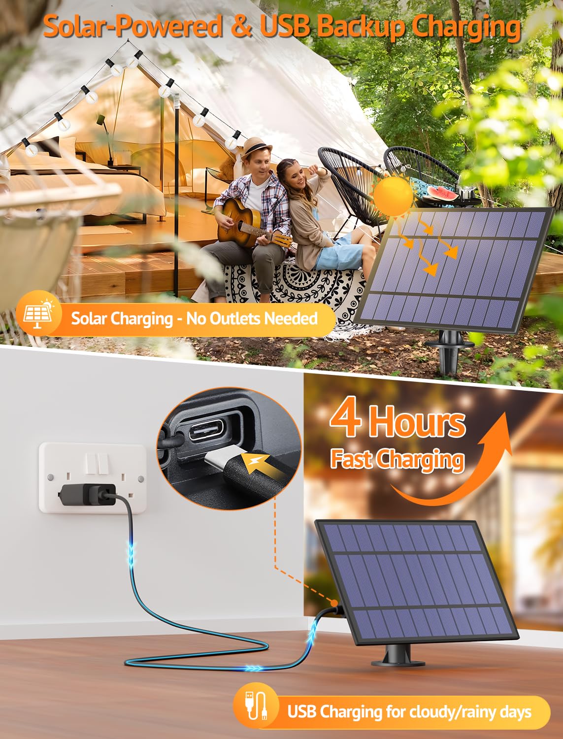Larkvue Solar-Lichterkette für den Außenbereich, mit Fernbedienung, wasserdicht, dimmbar, 3 Modi, Terrassenlichter mit 20 + 2 LED G40 Glühbirnen für Café, Bistro, Schwarz