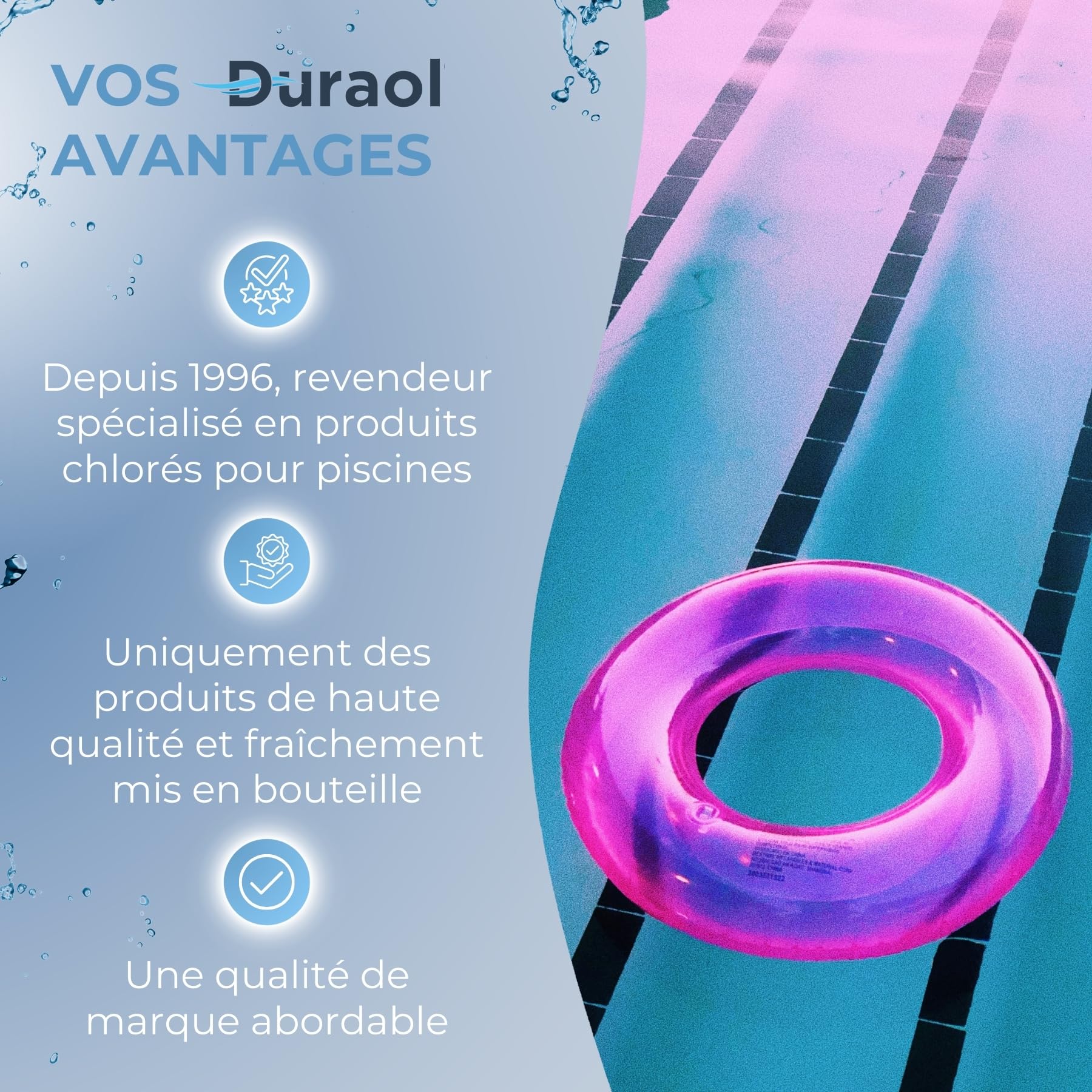 Perche télescopique en 2 Parties I Perche télescopique en Aluminium de 1,8 m à 3,6 m I Perche de Piscine pour aspirateur de Piscine Manuel & épuisette de Piscine I Système de Serrage Rotatif