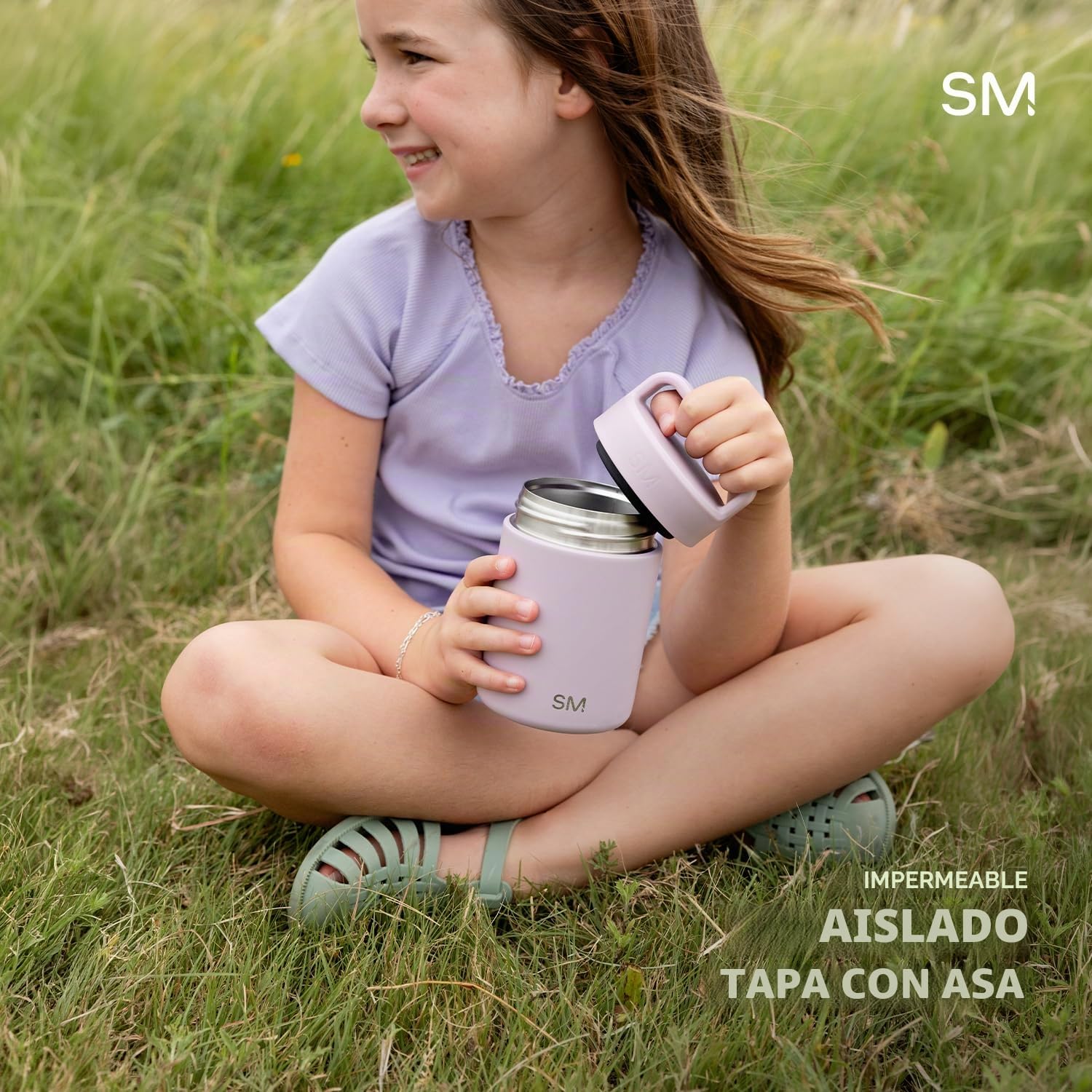Simple Modern Tarro Térmico para Alimentos Calientes | Acero Inoxidable Recipiente para Almuerzo de Alimentos Calientes | Provision | 350ml | Sea Glass Sage
