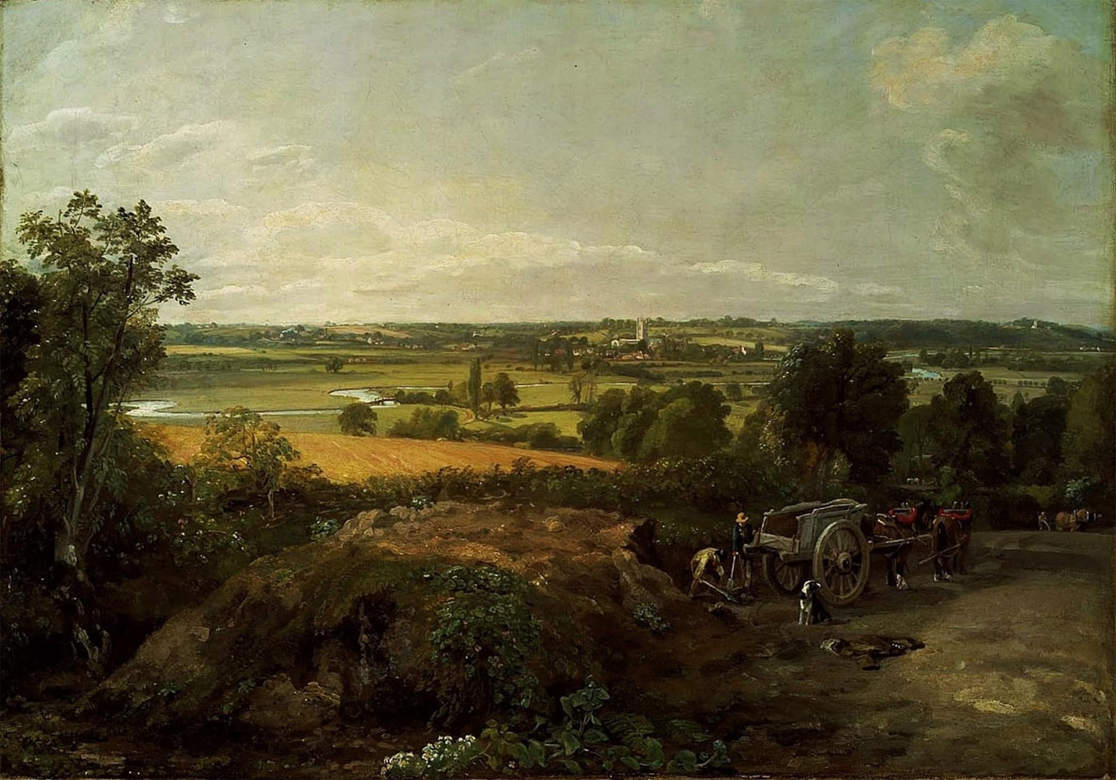 POSTERIIk Famous Print Pop Art Wall Art Graffiti Stour Valley and Dedham Church by John Constable Art Prints for Home Decor 60x90cm