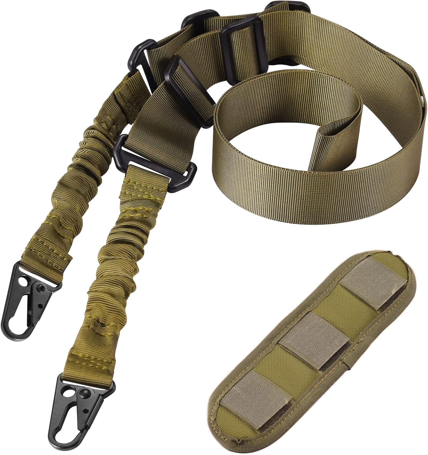 Eslinga QD tradicional de dos puntos con almohadilla para el hombro, ajustable extra larga de 2 puntos tradicional QD - 1 paquete