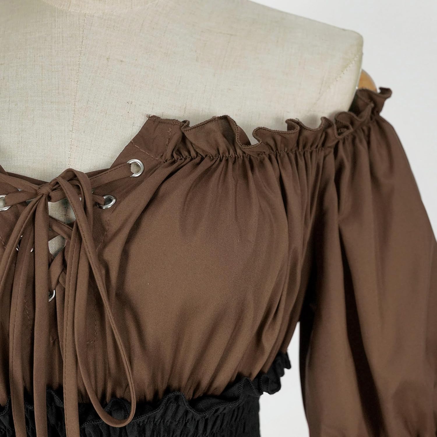 Renaissance Dress Women Medieval Costume Long Sleeve Victorian Dresses - Image 5