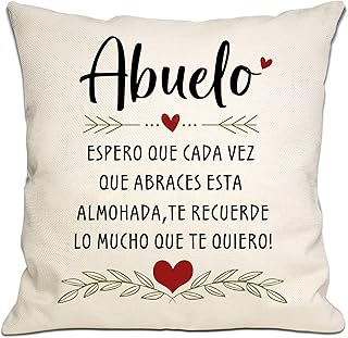 Regalo para el Abuelo: Cojín Personalizado 'Te Quiero Mucho' - Funda de 45x45 cm para Cumpleaños y Día del Padre